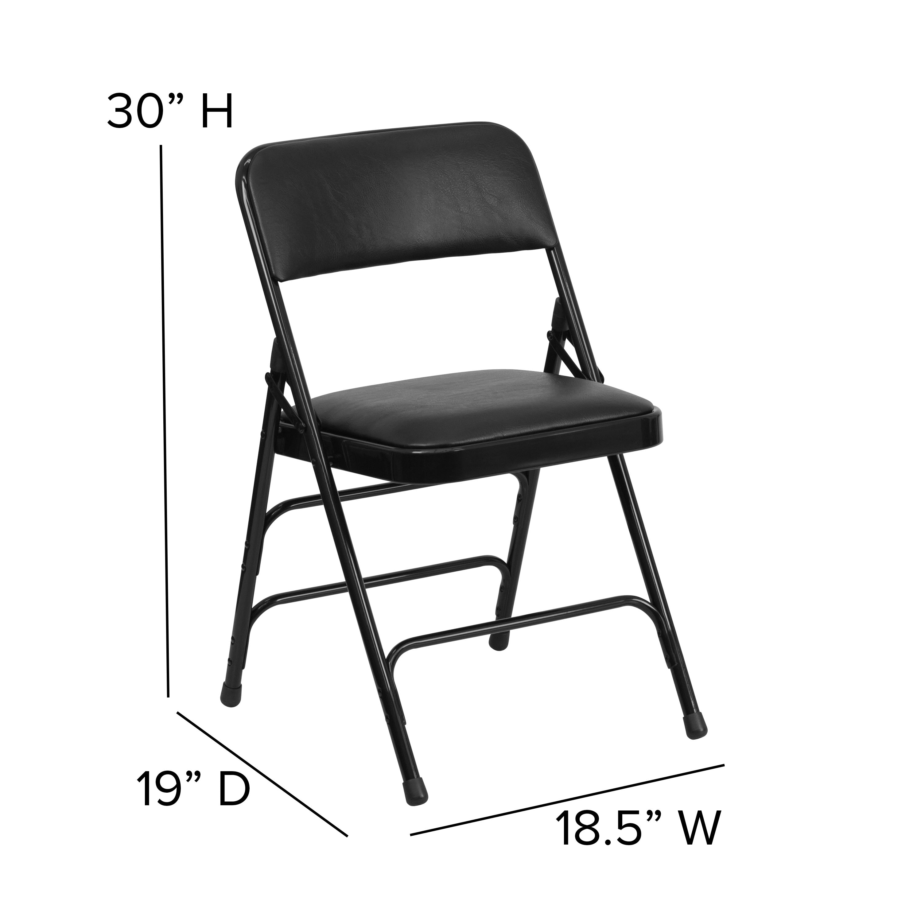 Series Curved Triple Braced & Double Hinged Upholstered Metal Folding Chair