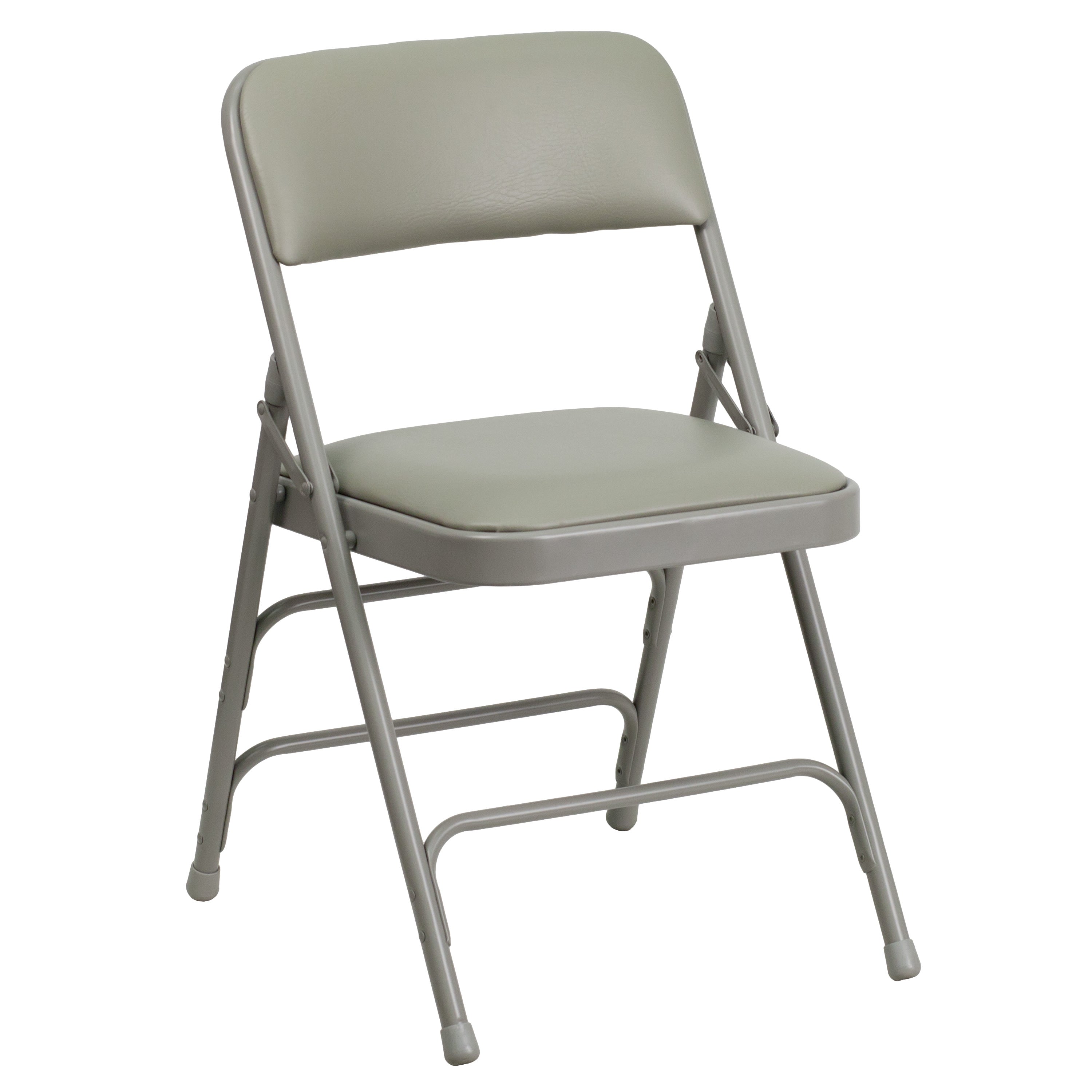 Series Curved Triple Braced & Double Hinged Upholstered Metal Folding Chair