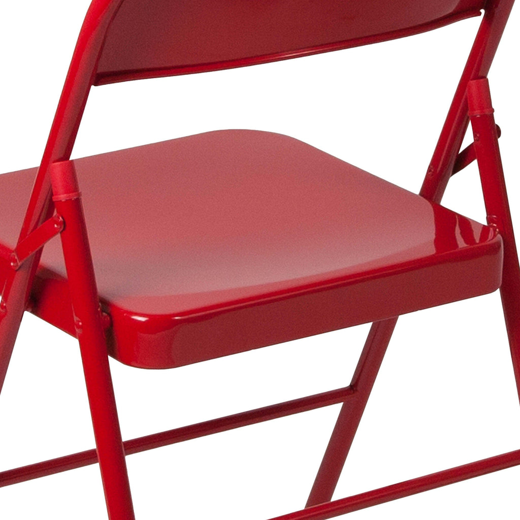 Series Double Braced Metal Folding Chair