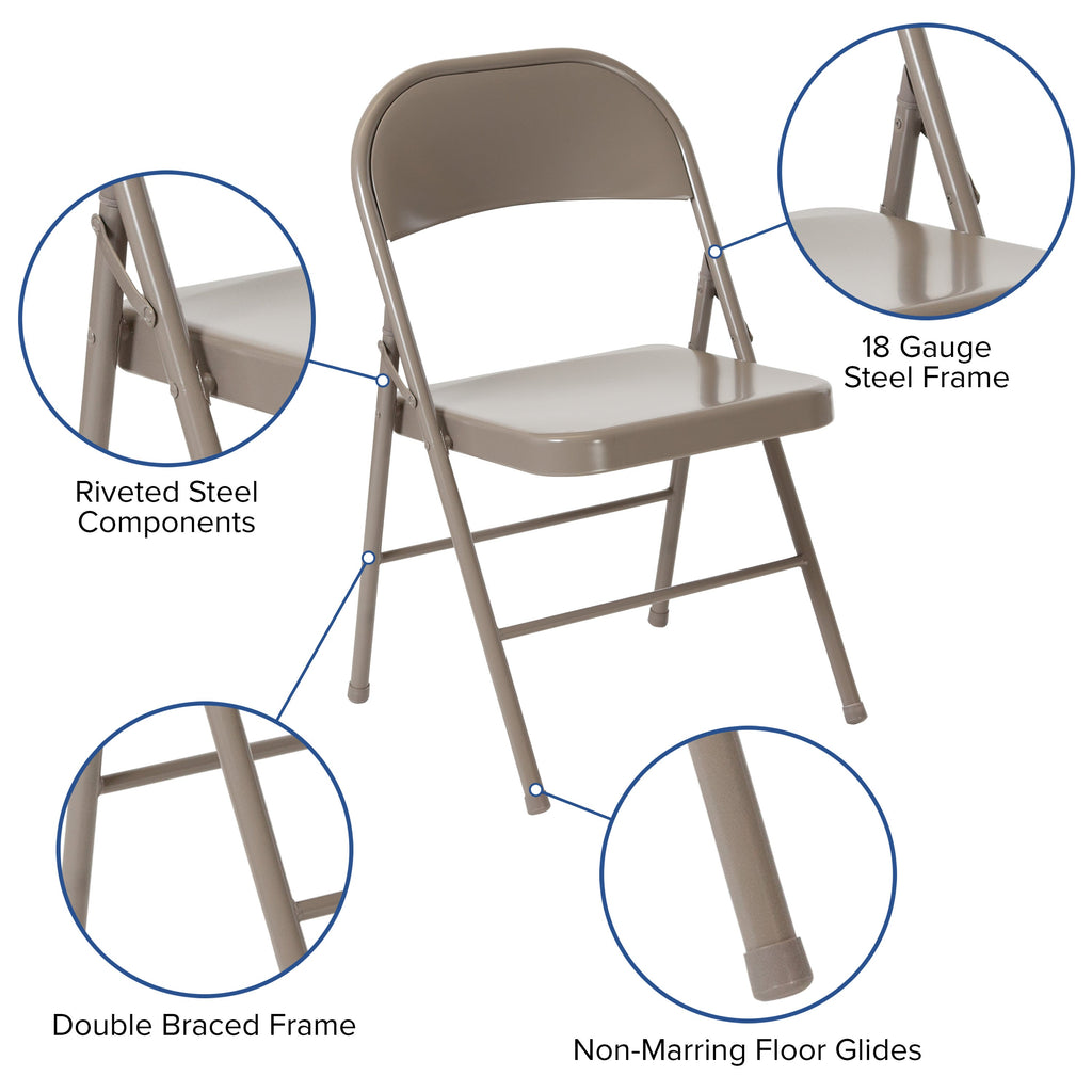 Series Double Braced Metal Folding Chair