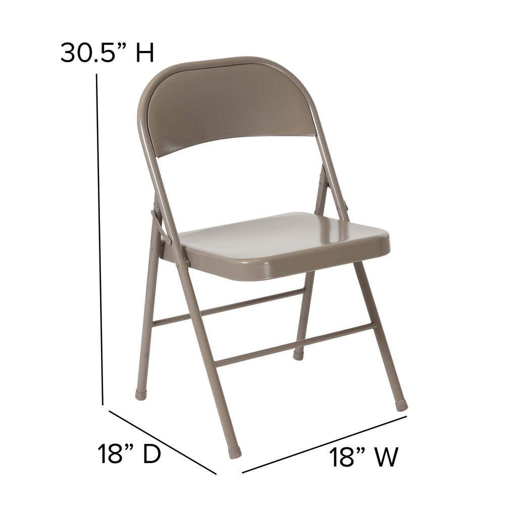 Series Double Braced Metal Folding Chair