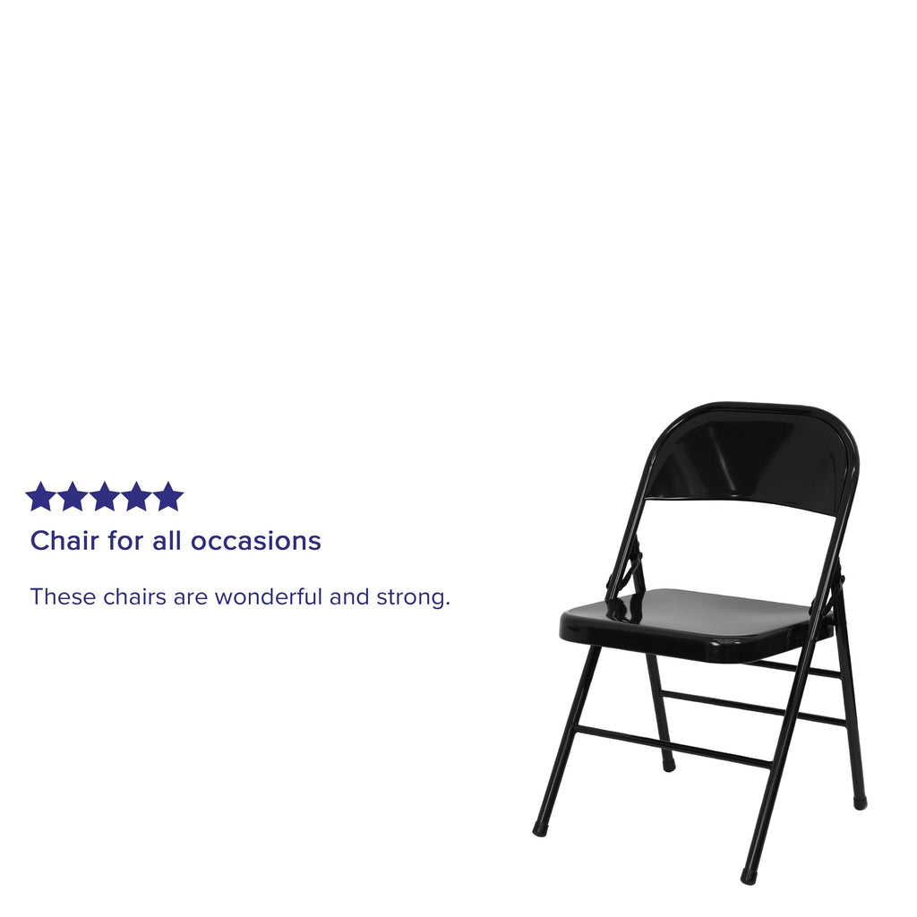 Series Double Braced Metal Folding Chair