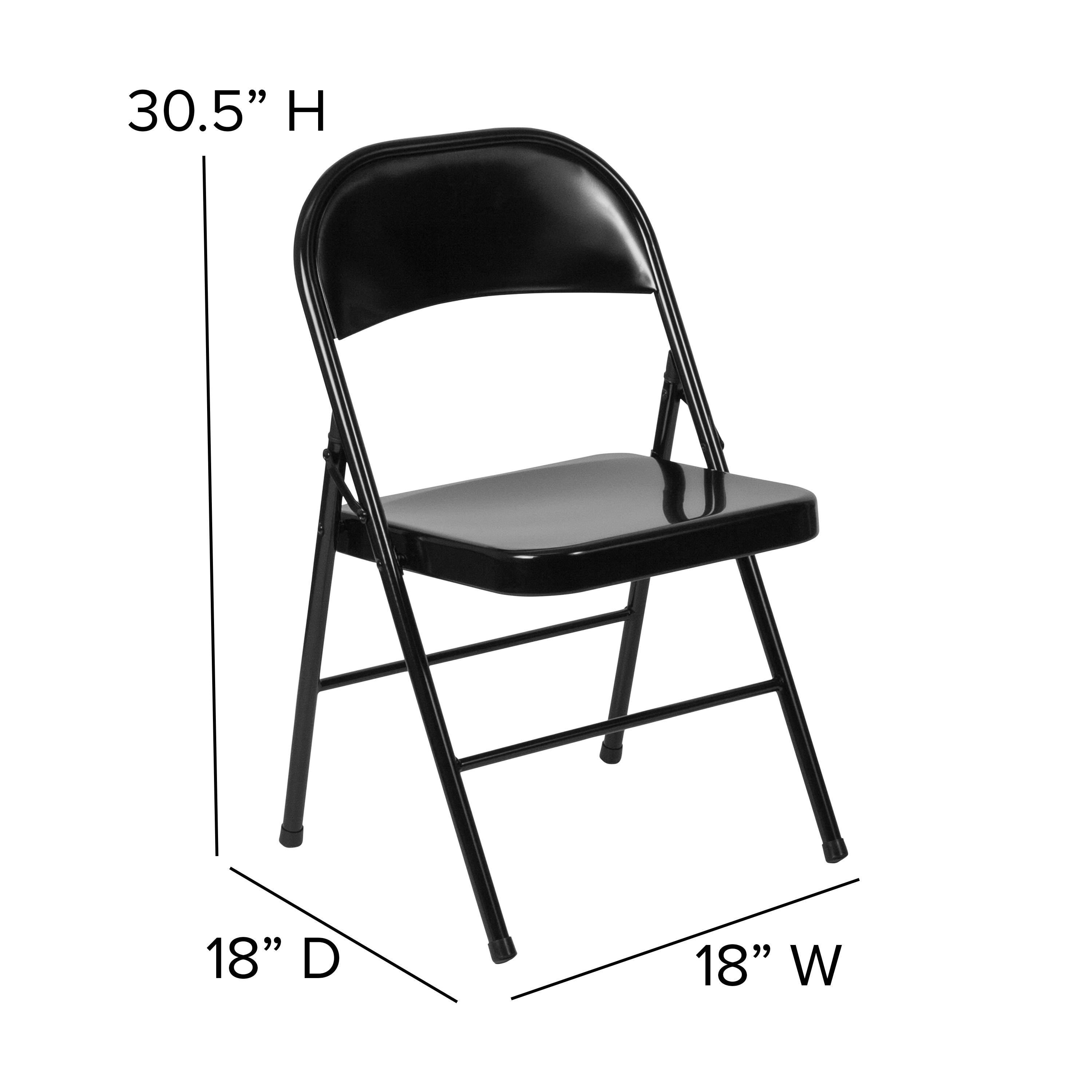 Series Double Braced Metal Folding Chair