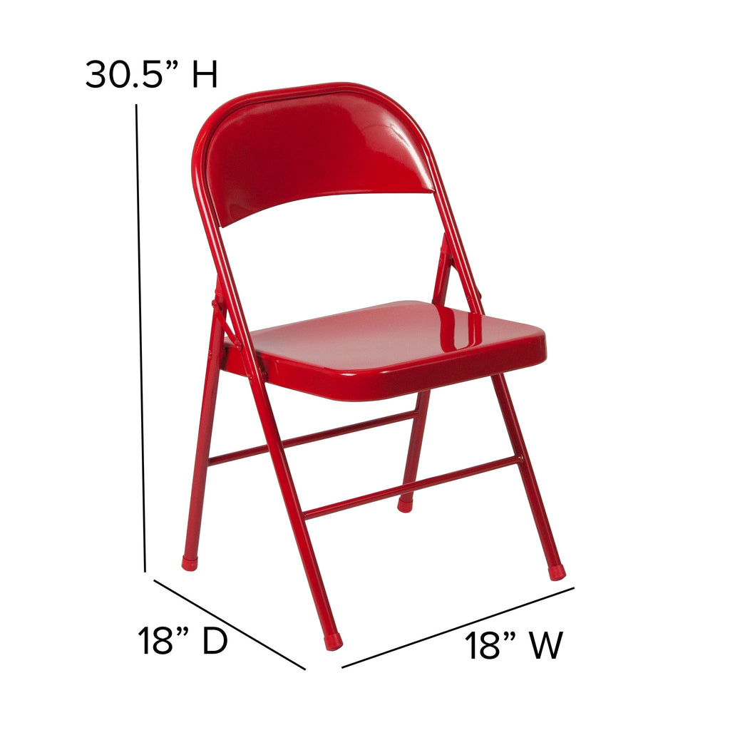 Series Double Braced Metal Folding Chair
