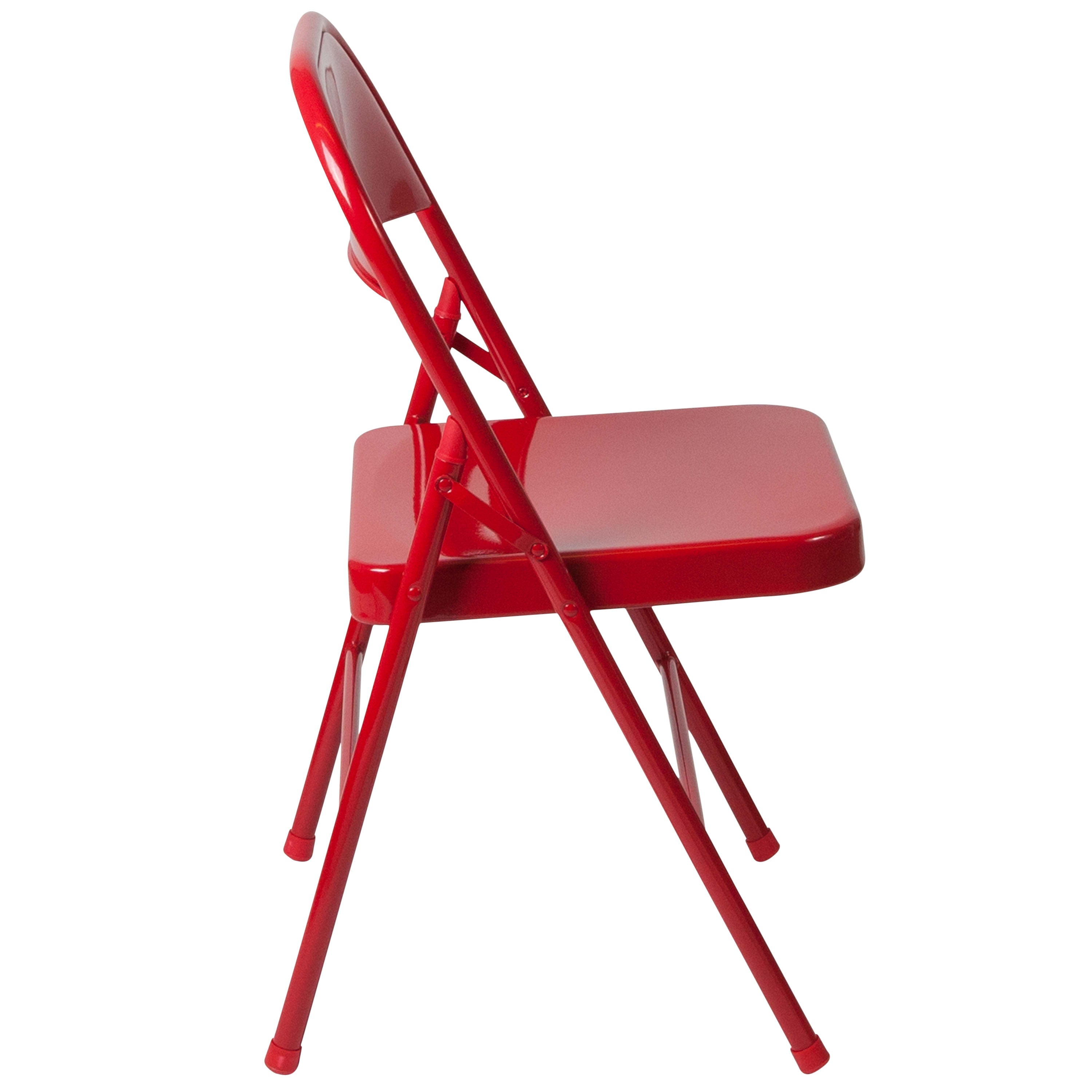 Series Double Braced Metal Folding Chair