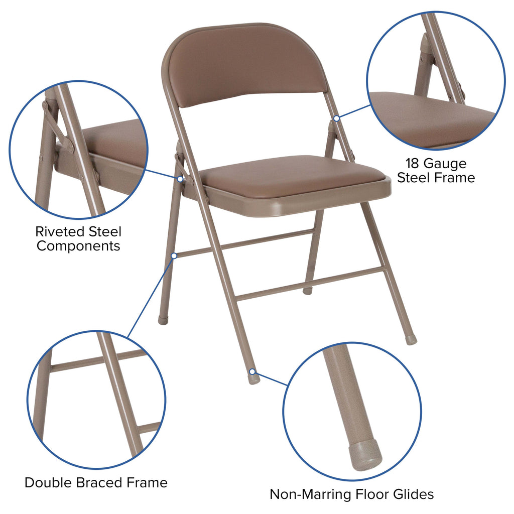 Series Double Braced Vinyl Folding Chair