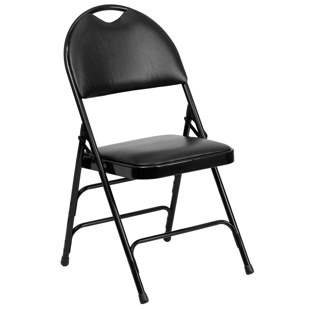 Series Extra Large Ultra-Premium Triple Braced Metal Folding Chair with Easy-Carry Handle