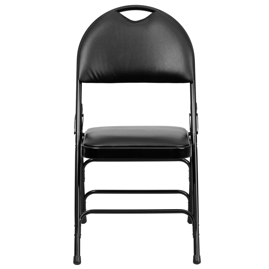 Series Extra Large Ultra-Premium Triple Braced Metal Folding Chair with Easy-Carry Handle