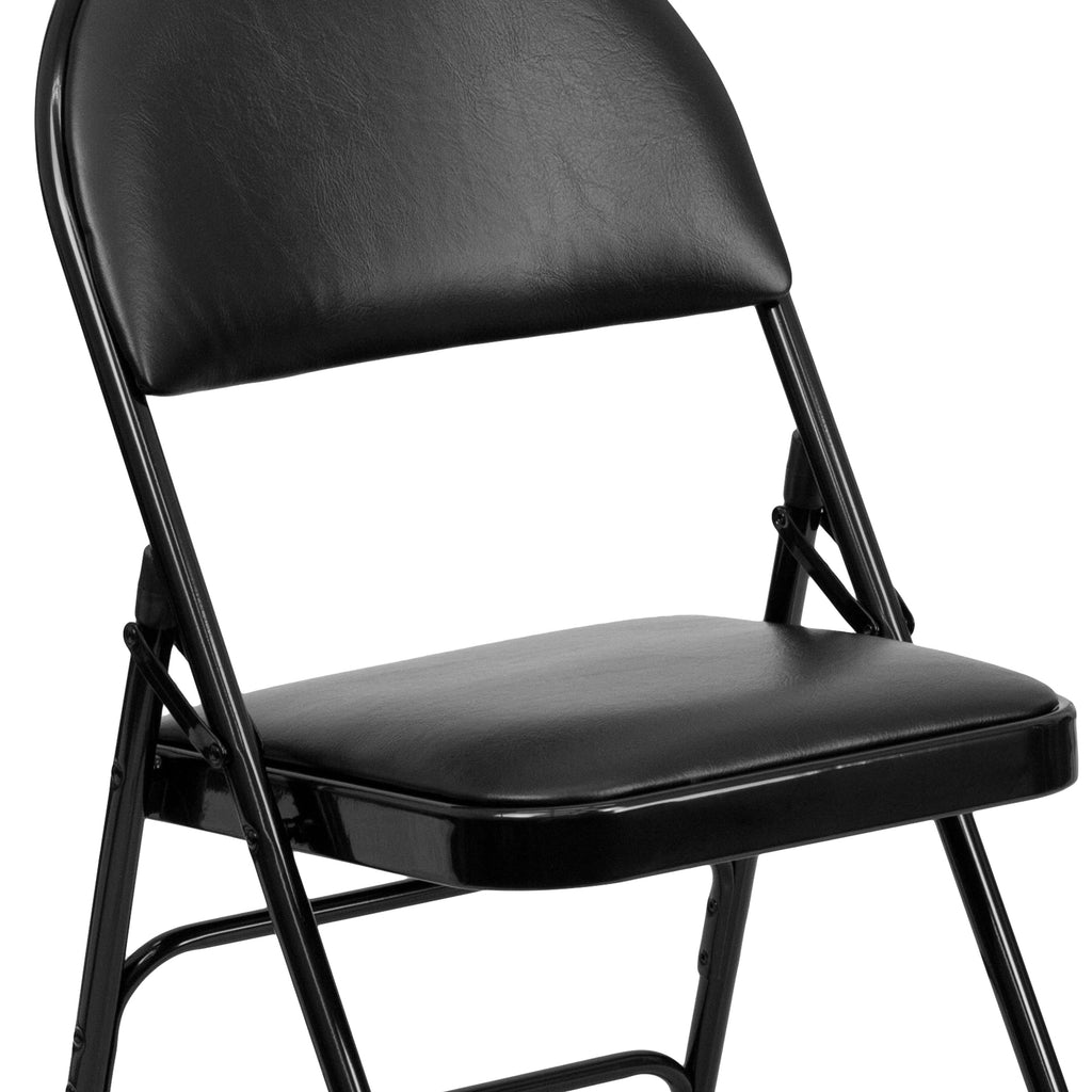 Series Extra Large Ultra-Premium Triple Braced Metal Folding Chair with Easy-Carry Handle