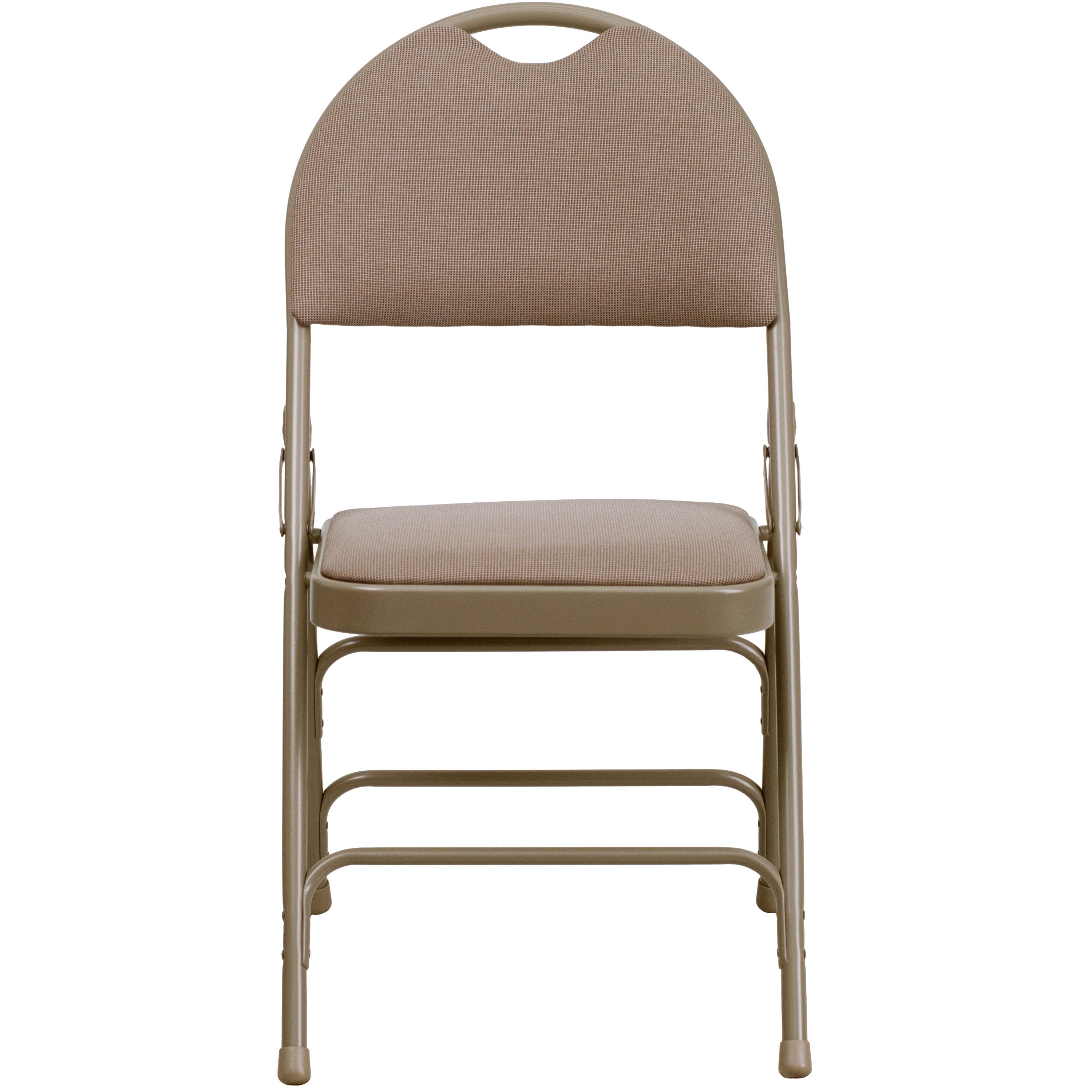 Series Extra Large Ultra-Premium Triple Braced Metal Folding Chair with Easy-Carry Handle