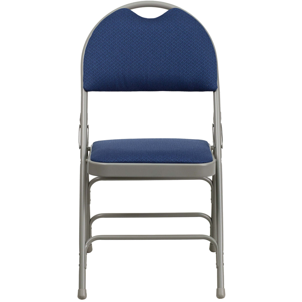 Series Extra Large Ultra-Premium Triple Braced Metal Folding Chair with Easy-Carry Handle