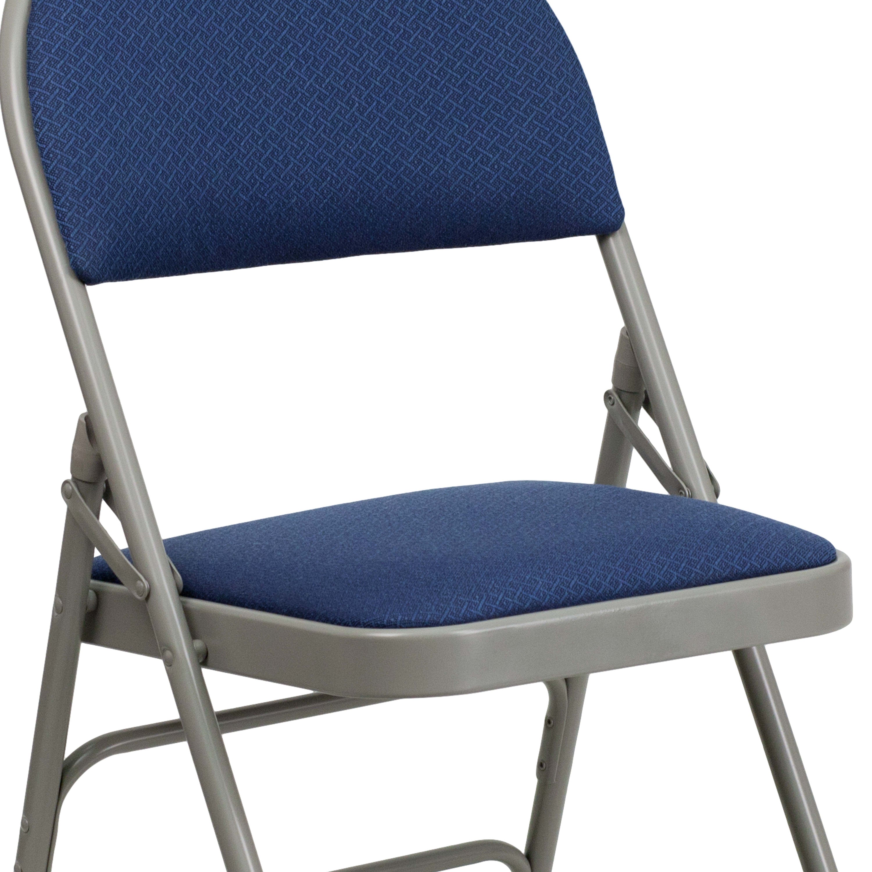 Series Extra Large Ultra-Premium Triple Braced Metal Folding Chair with Easy-Carry Handle