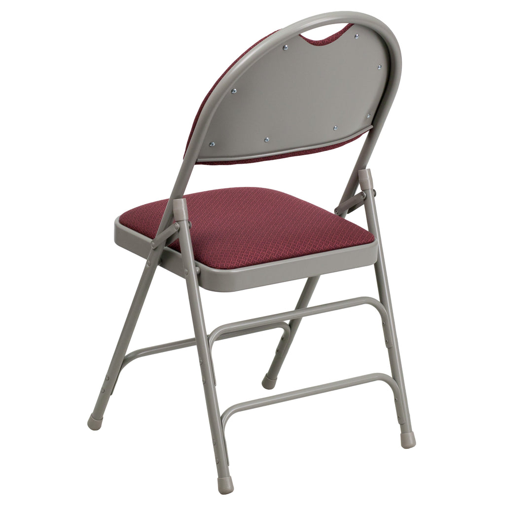 Series Extra Large Ultra-Premium Triple Braced Metal Folding Chair with Easy-Carry Handle