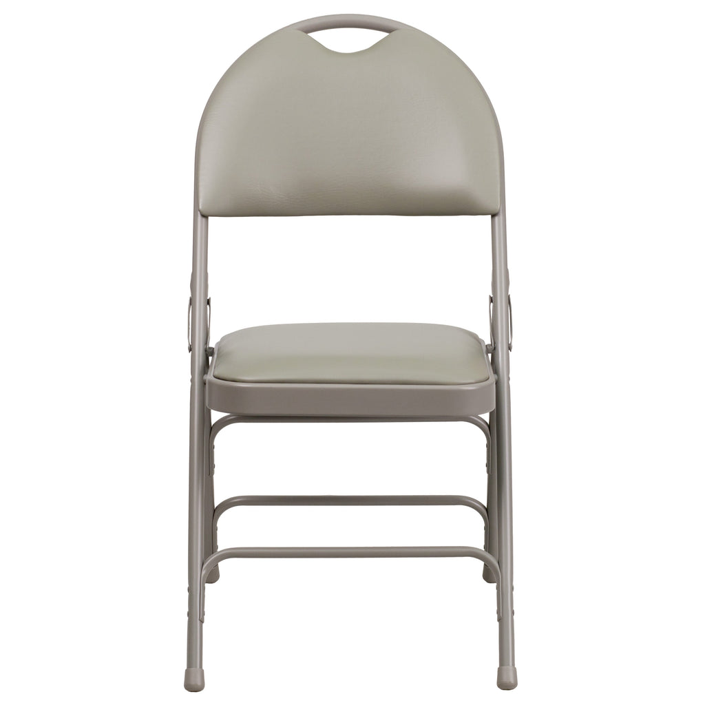 Series Extra Large Ultra-Premium Triple Braced Metal Folding Chair with Easy-Carry Handle