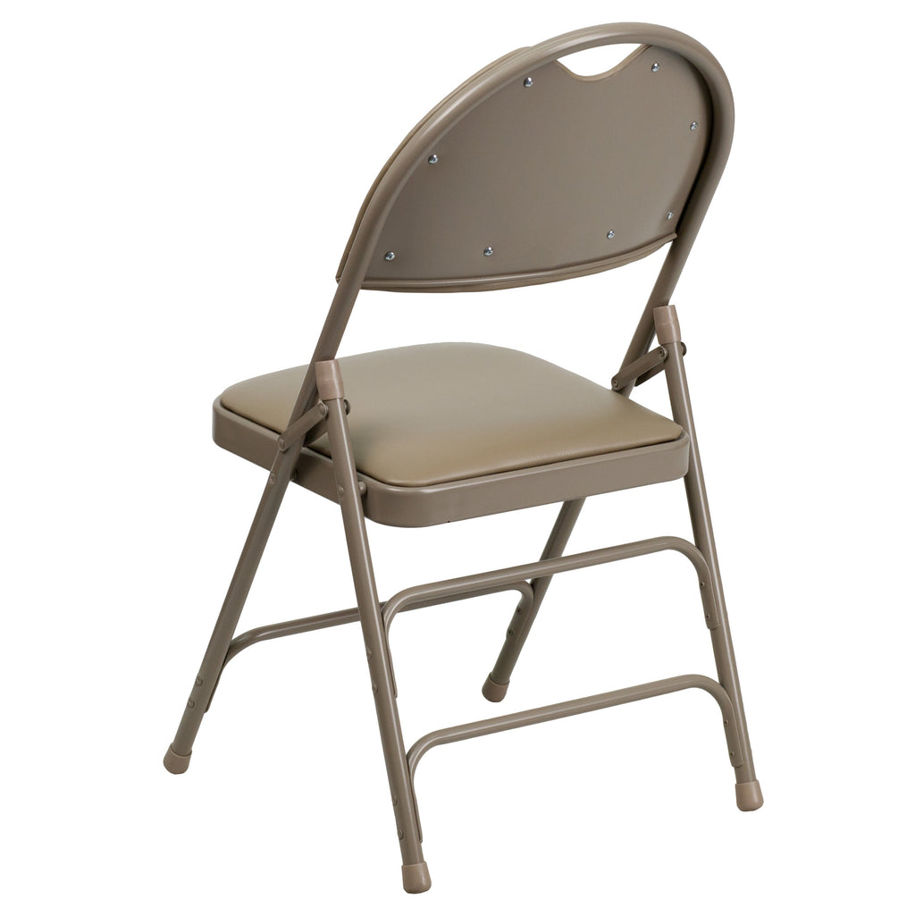 Series Extra Large Ultra-Premium Triple Braced Metal Folding Chair with Easy-Carry Handle
