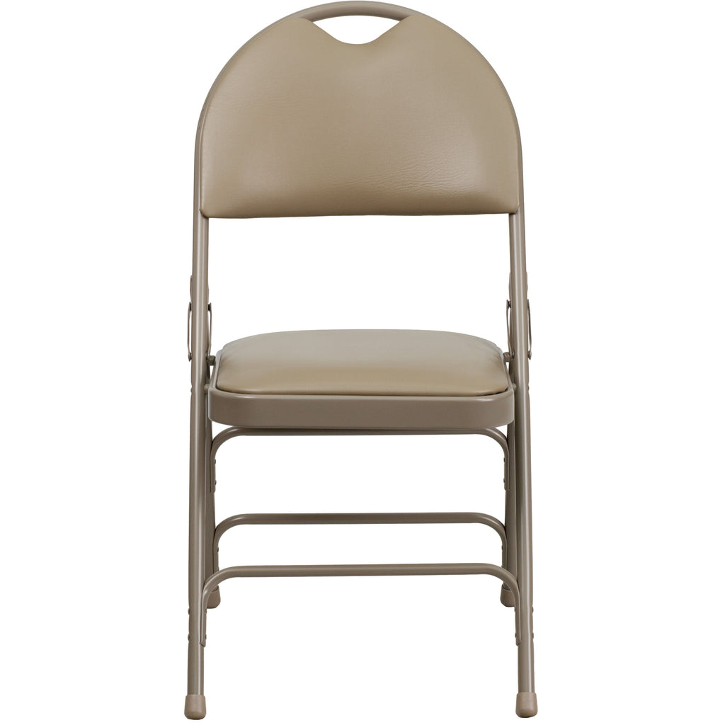 Series Extra Large Ultra-Premium Triple Braced Metal Folding Chair with Easy-Carry Handle