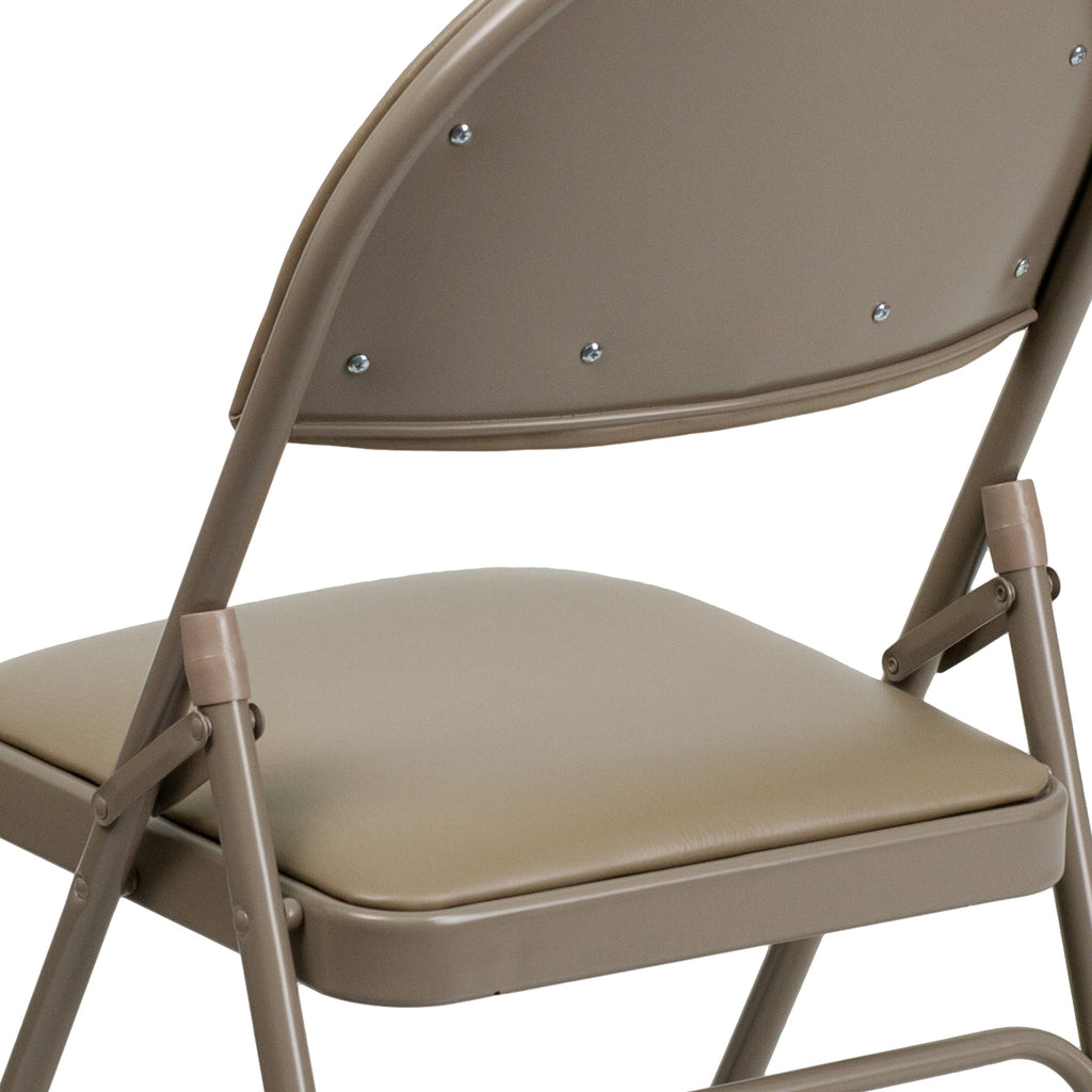 Series Extra Large Ultra-Premium Triple Braced Metal Folding Chair with Easy-Carry Handle