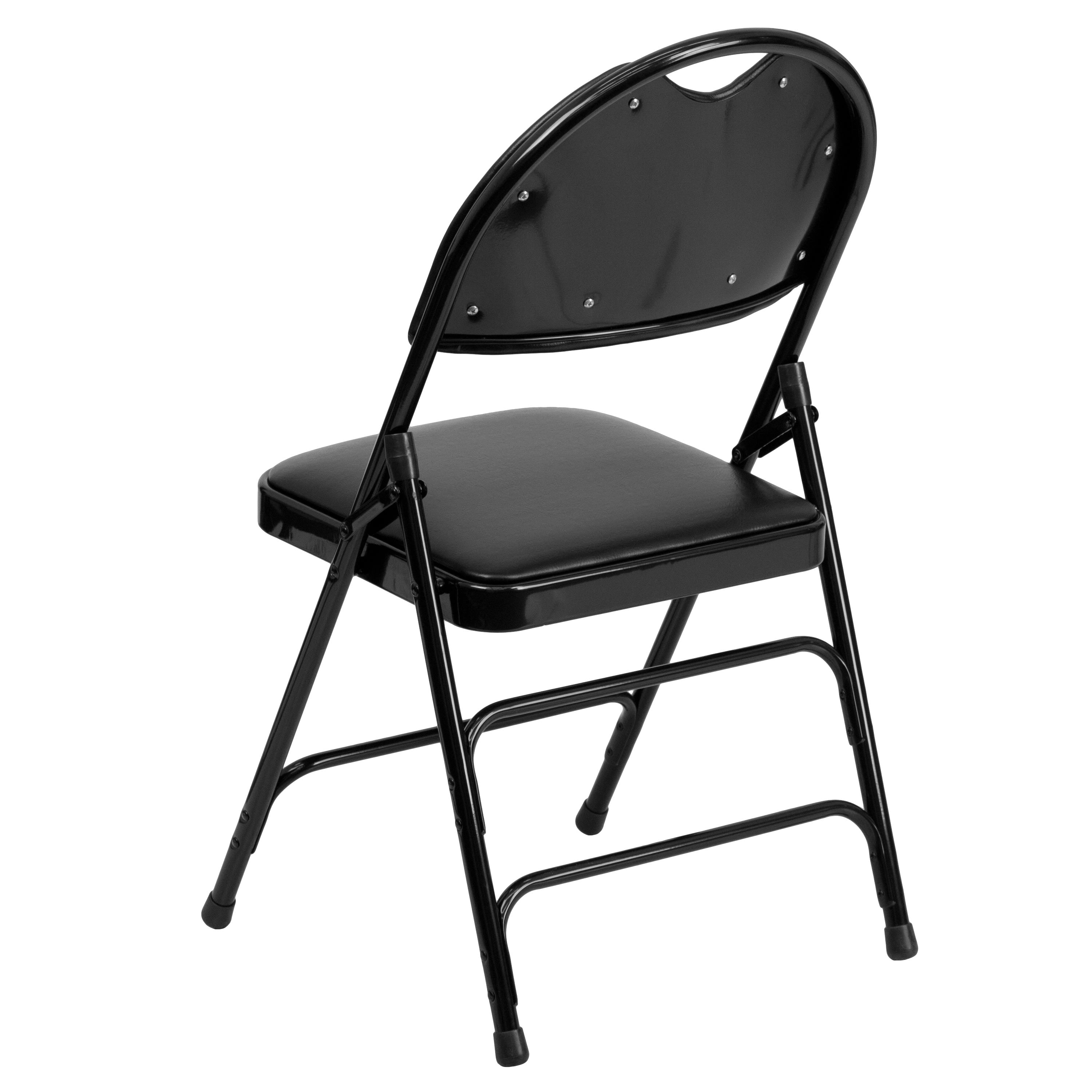 Series Extra Large Ultra-Premium Triple Braced Metal Folding Chair with Easy-Carry Handle