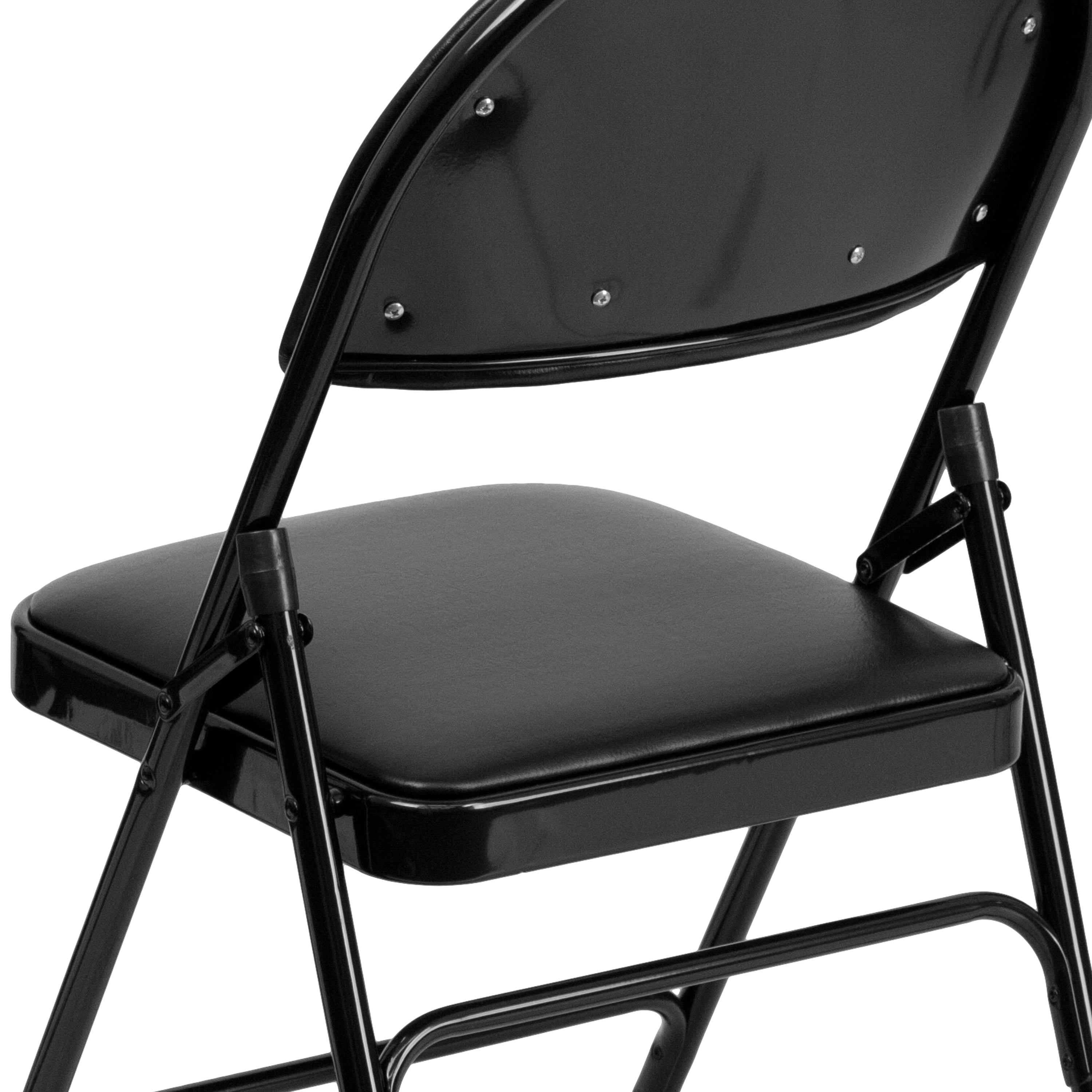 Series Extra Large Ultra-Premium Triple Braced Metal Folding Chair with Easy-Carry Handle