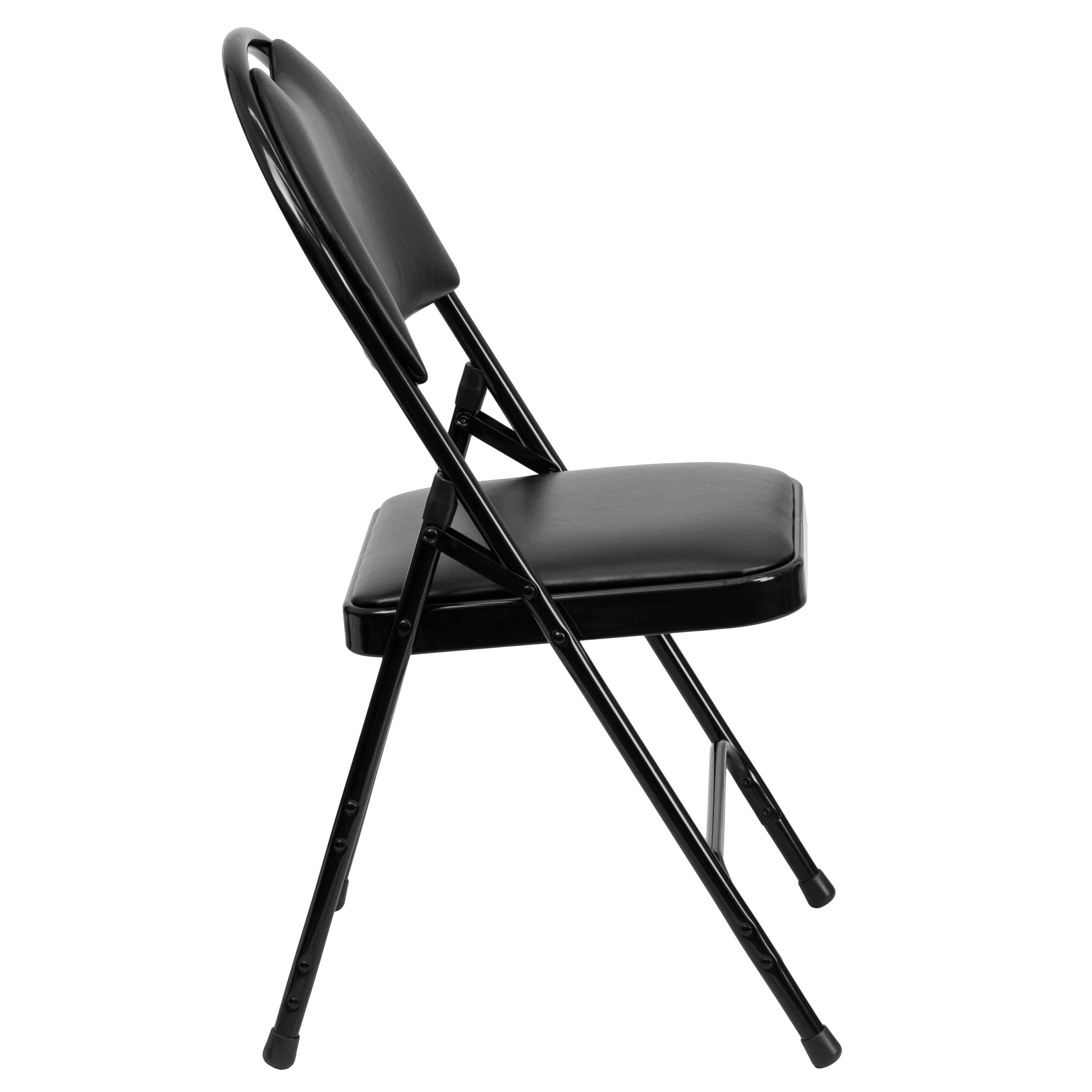 Series Extra Large Ultra-Premium Triple Braced Metal Folding Chair with Easy-Carry Handle