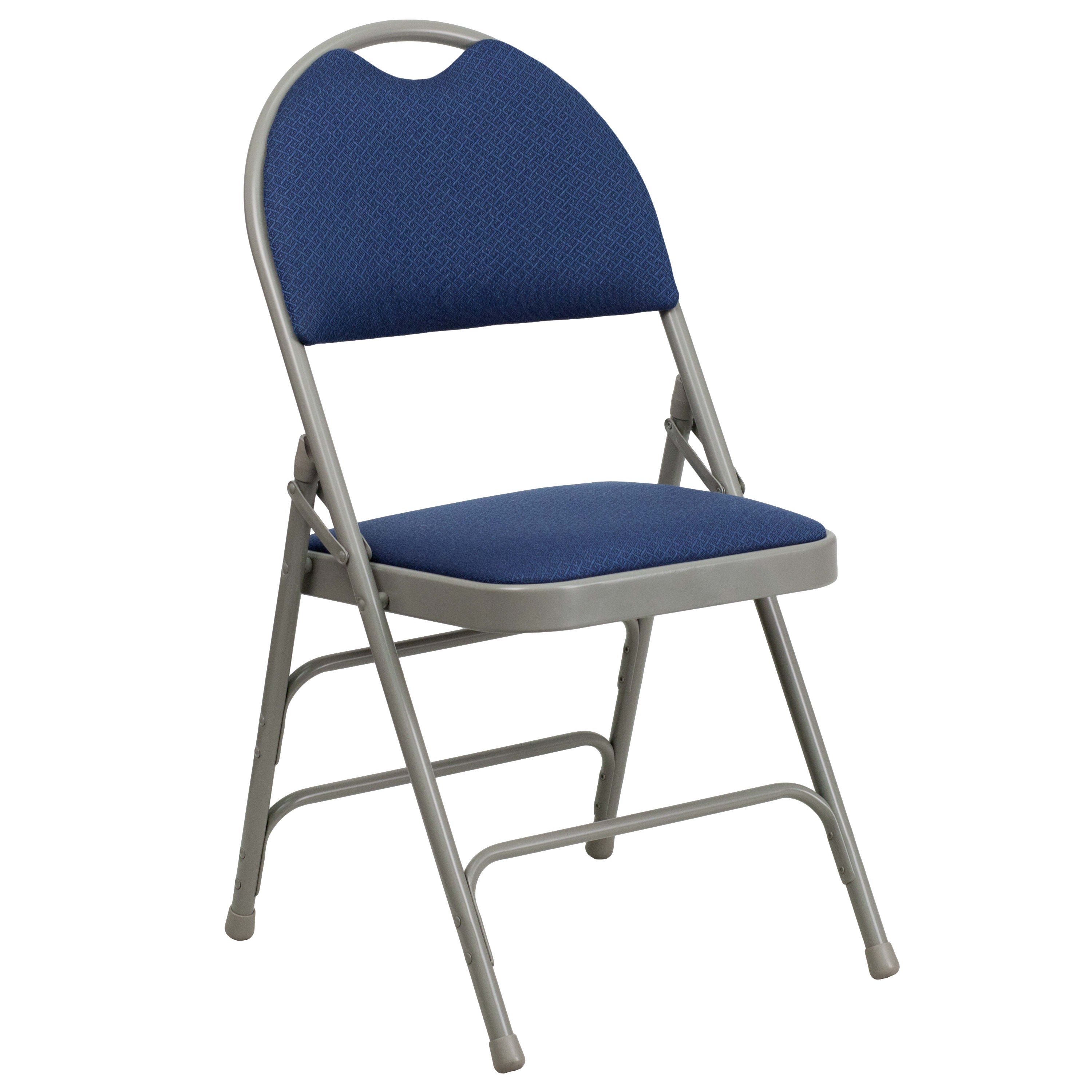 Series Extra Large Ultra-Premium Triple Braced Metal Folding Chair with Easy-Carry Handle