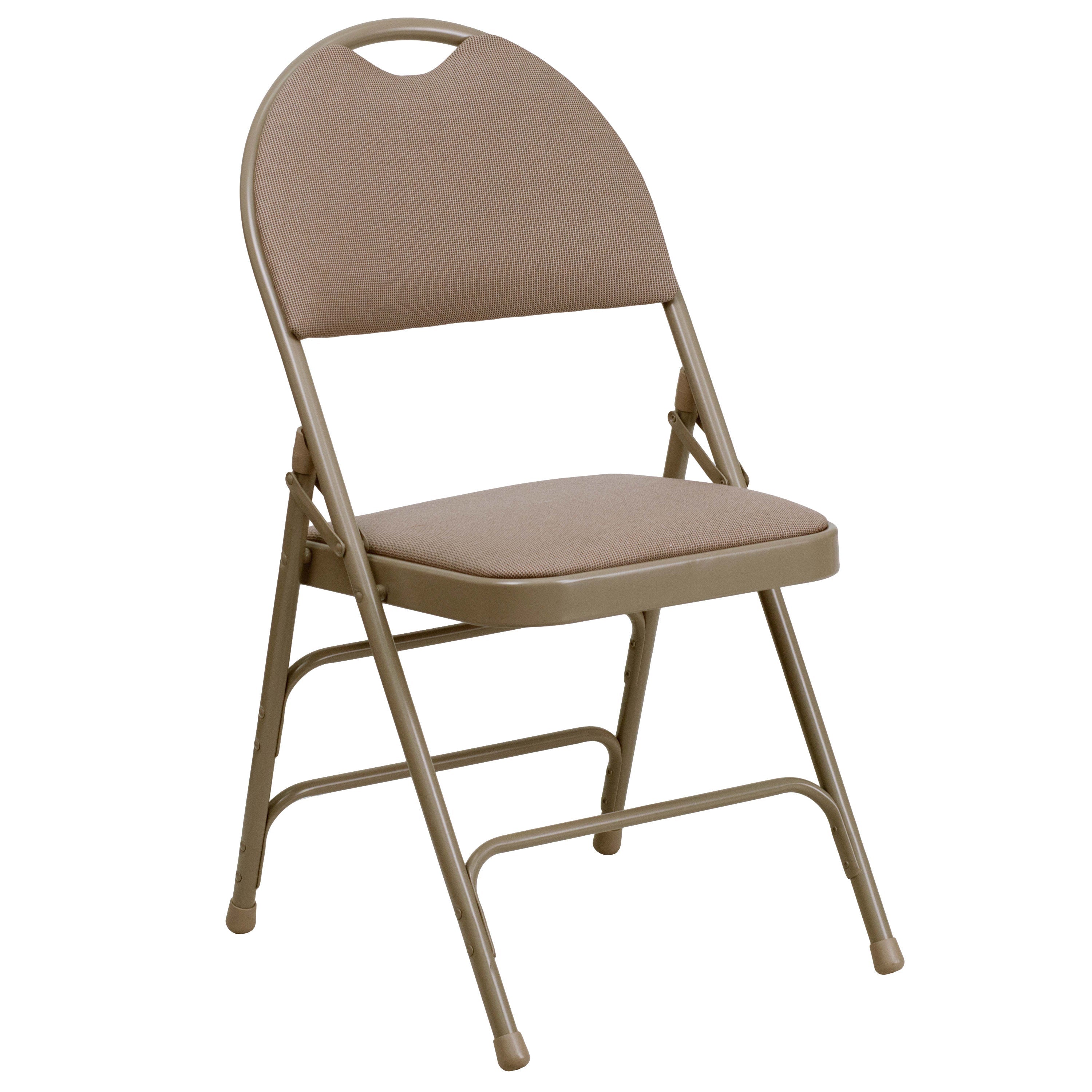 Series Extra Large Ultra-Premium Triple Braced Metal Folding Chair with Easy-Carry Handle