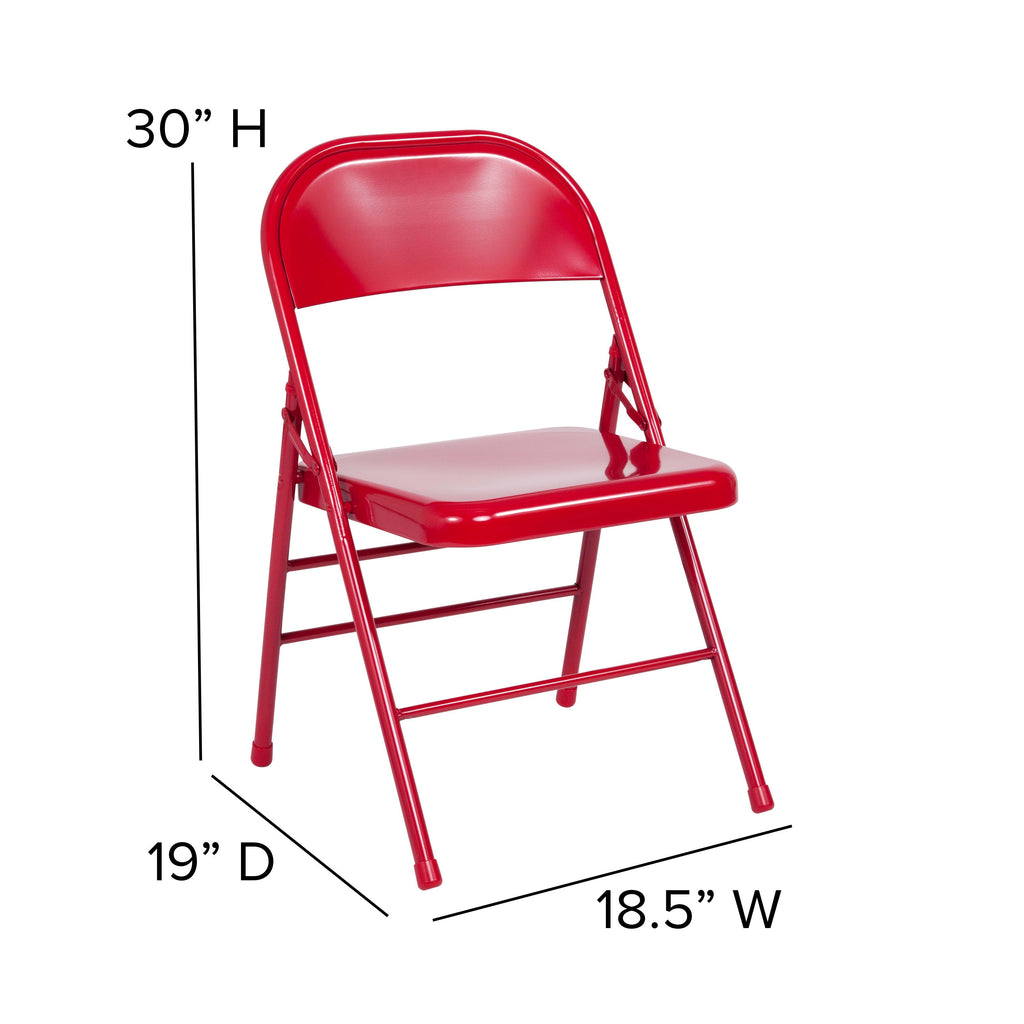 Series Triple Braced & Double Hinged Metal Folding Chair