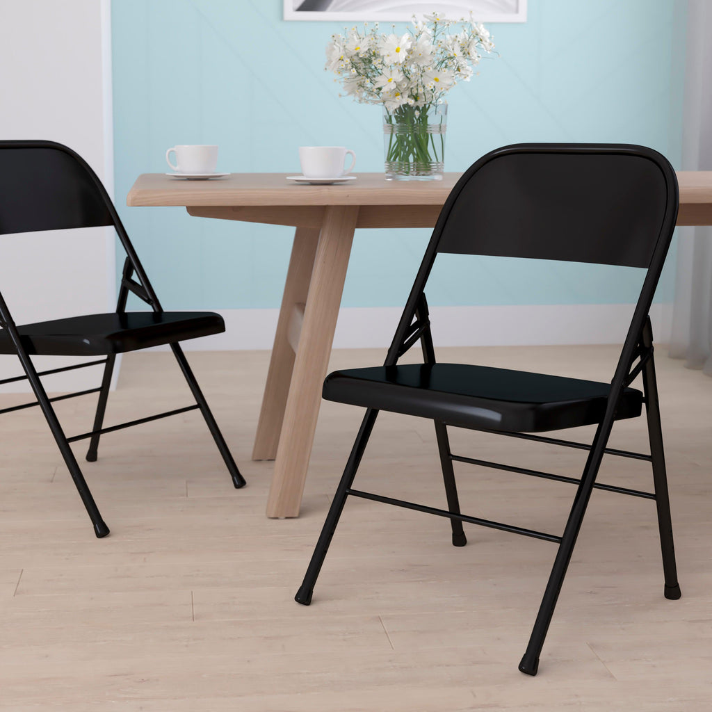 Series Triple Braced & Double Hinged Metal Folding Chair