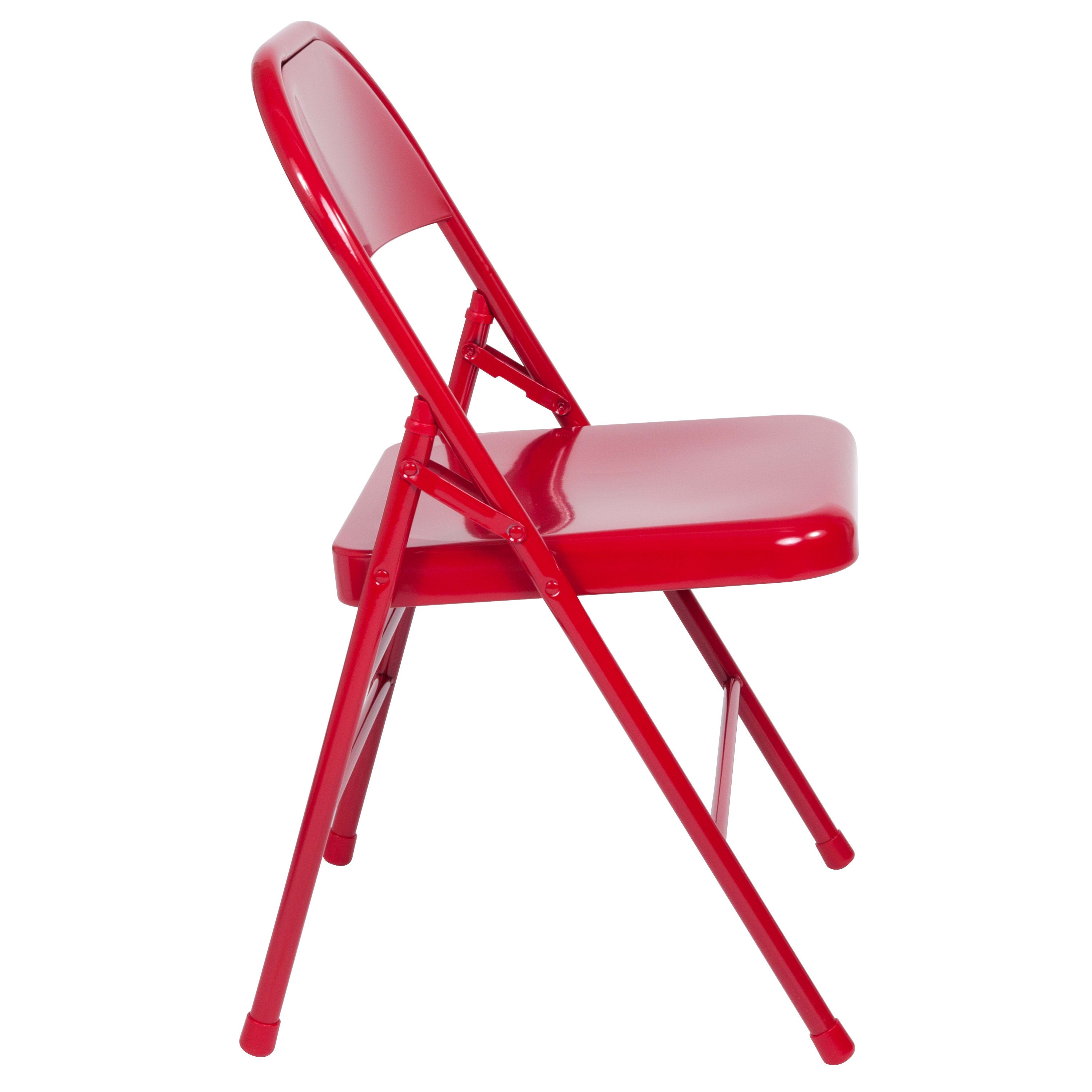 Series Triple Braced & Double Hinged Metal Folding Chair