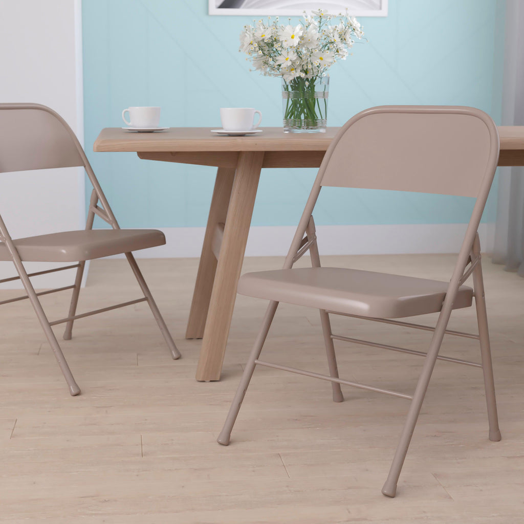 Series Triple Braced & Double Hinged Metal Folding Chair