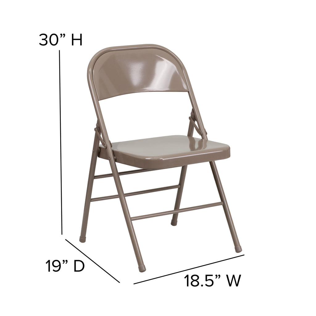 Series Triple Braced & Double Hinged Metal Folding Chair