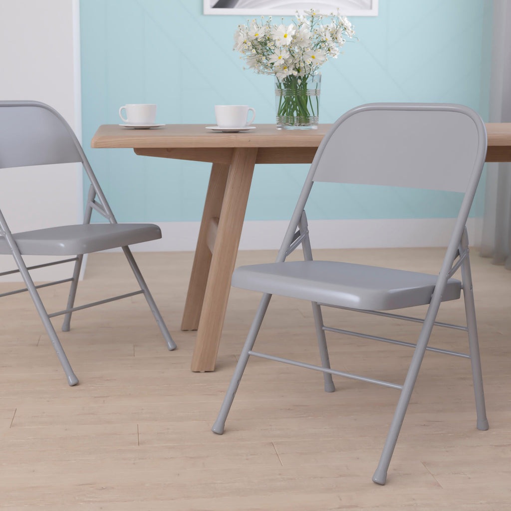 Series Triple Braced & Double Hinged Metal Folding Chair