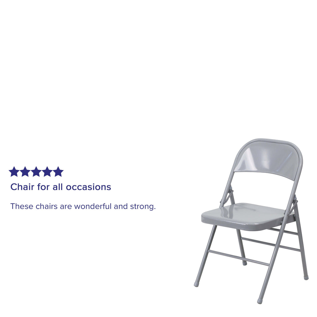 Series Triple Braced & Double Hinged Metal Folding Chair