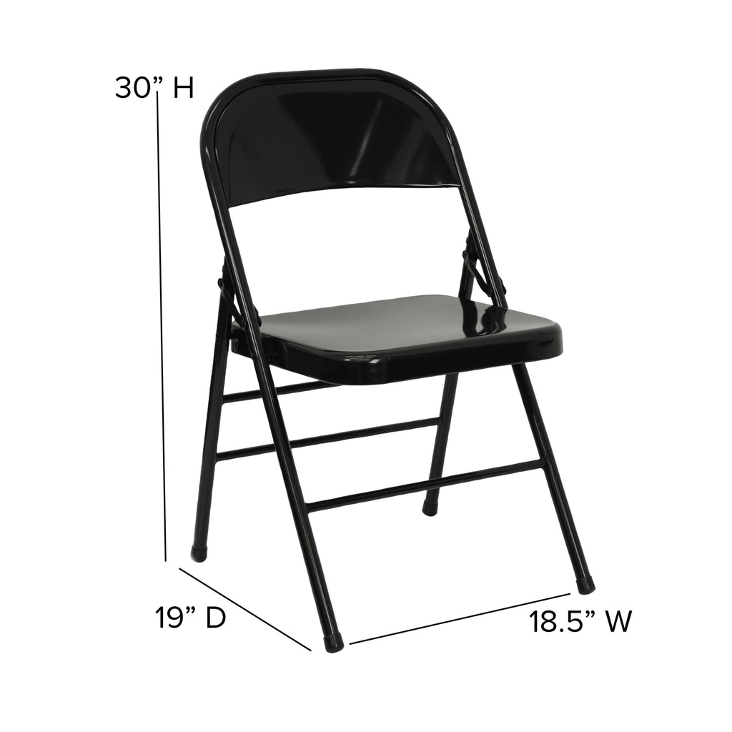 Series Triple Braced & Double Hinged Metal Folding Chair
