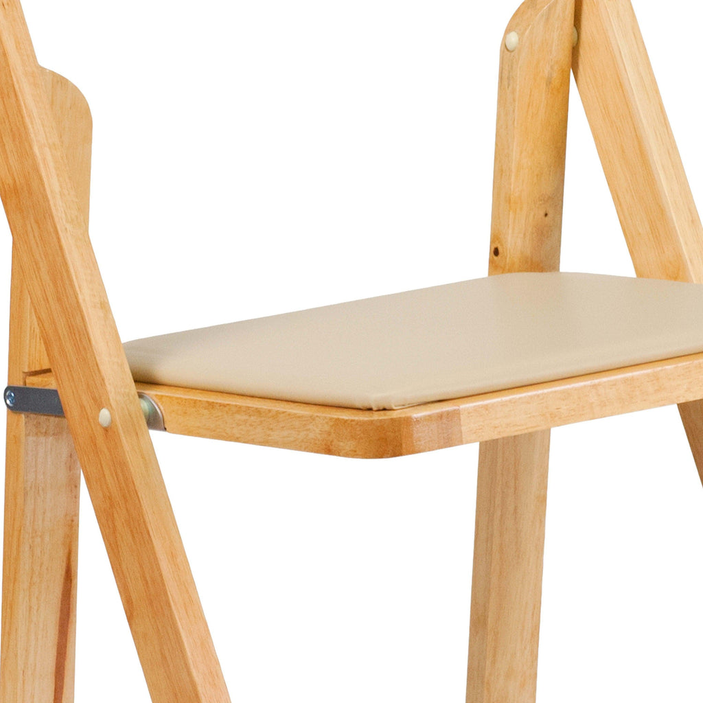 Series Wood Folding Chair with Vinyl Padded Seat
