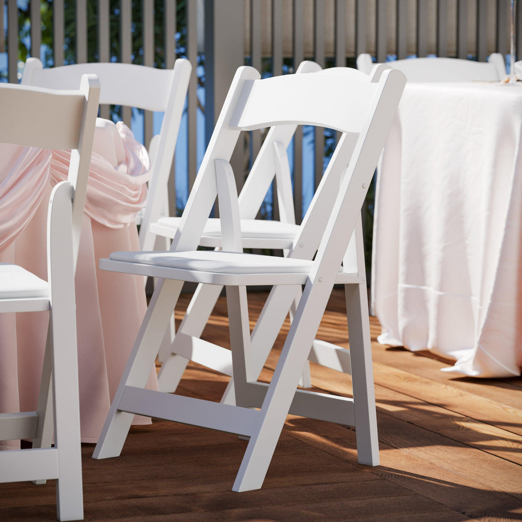 Series Wood Folding Chair with Vinyl Padded Seat