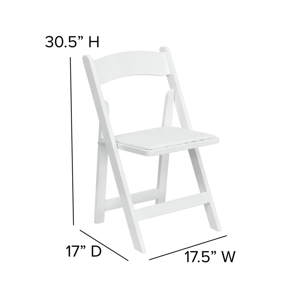 Series Wood Folding Chair with Vinyl Padded Seat