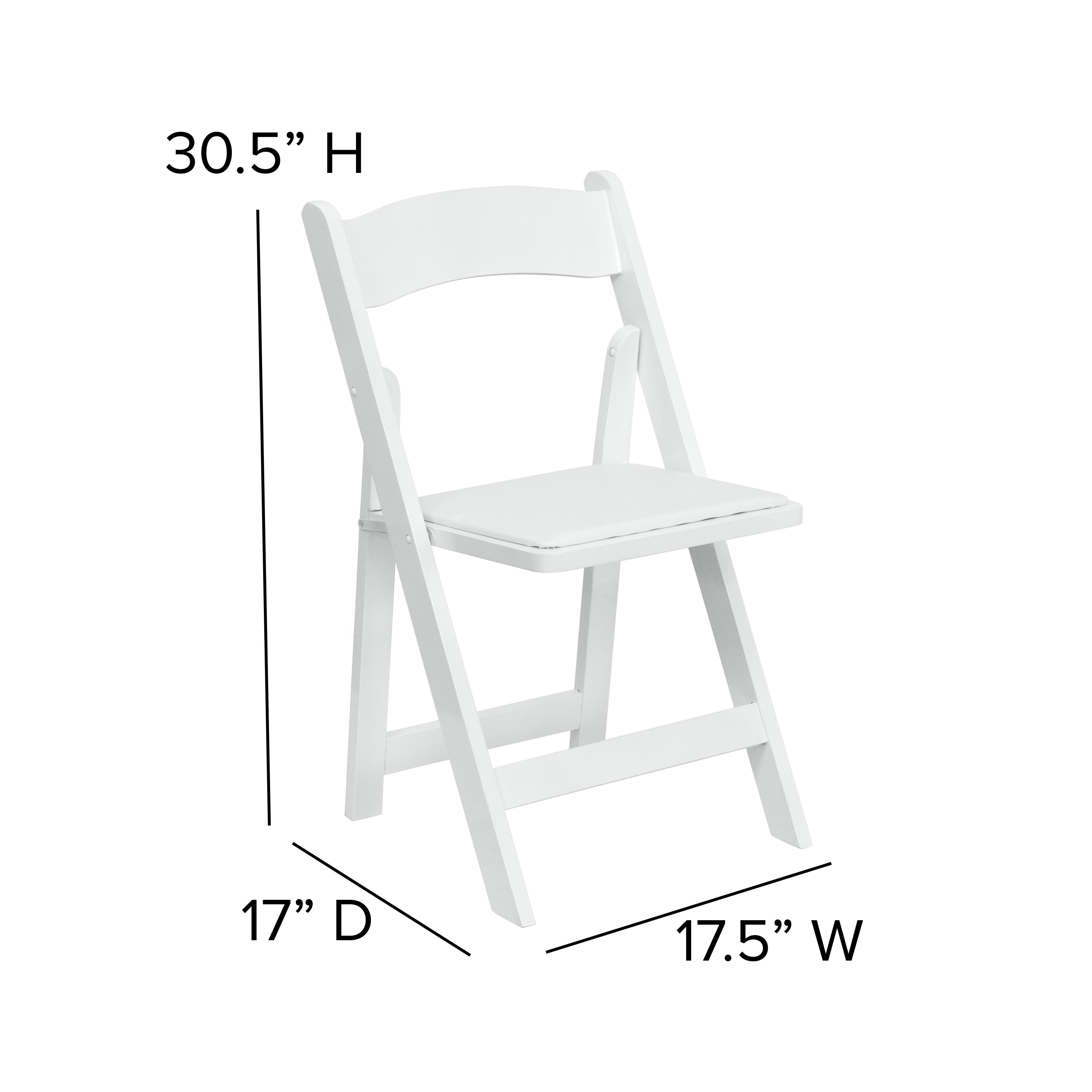 Series Wood Folding Chair with Vinyl Padded Seat
