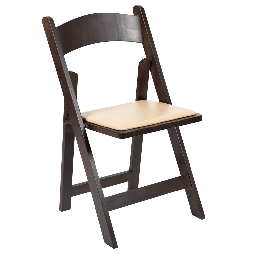 Series Wood Folding Chair with Vinyl Padded Seat