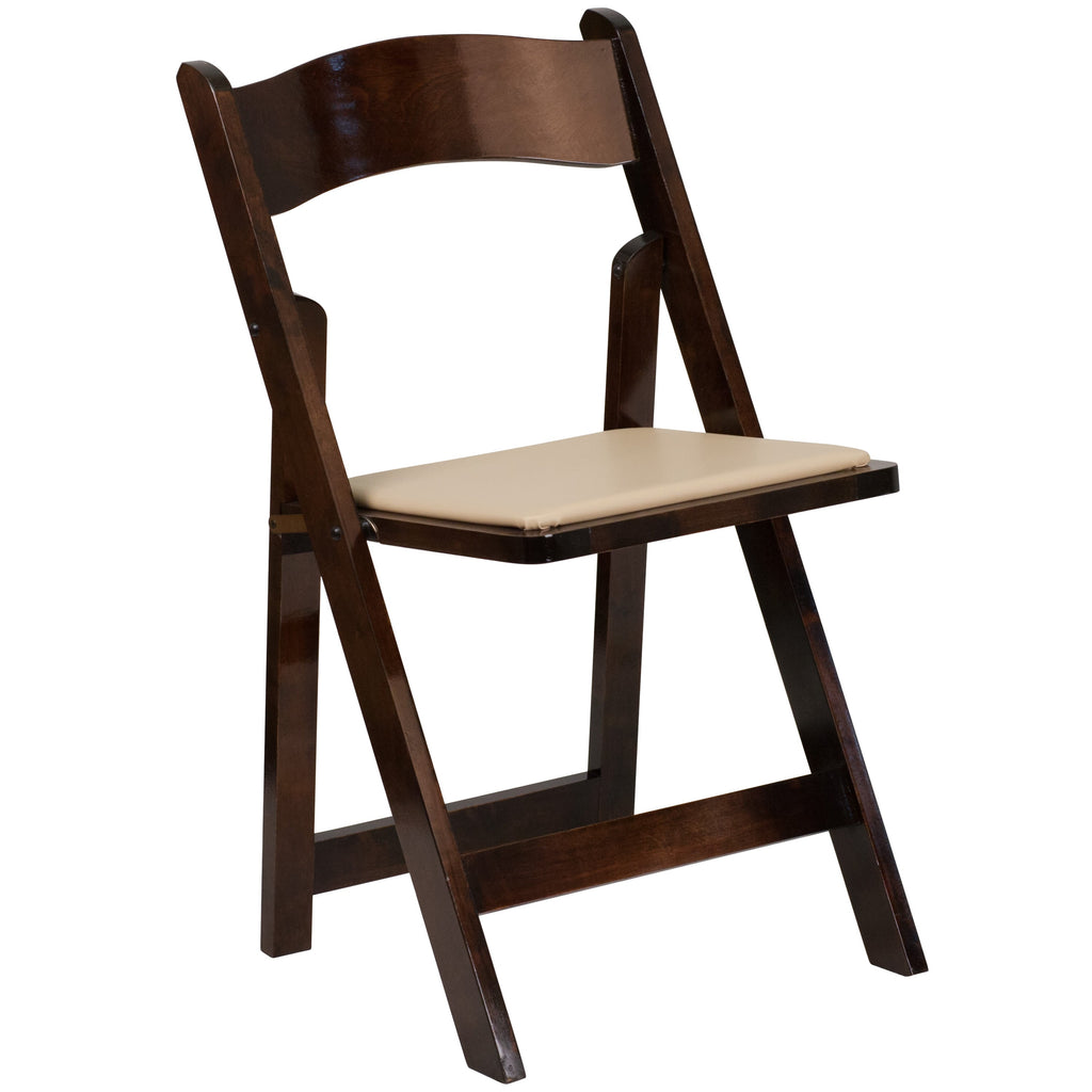 Series Wood Folding Chair with Vinyl Padded Seat