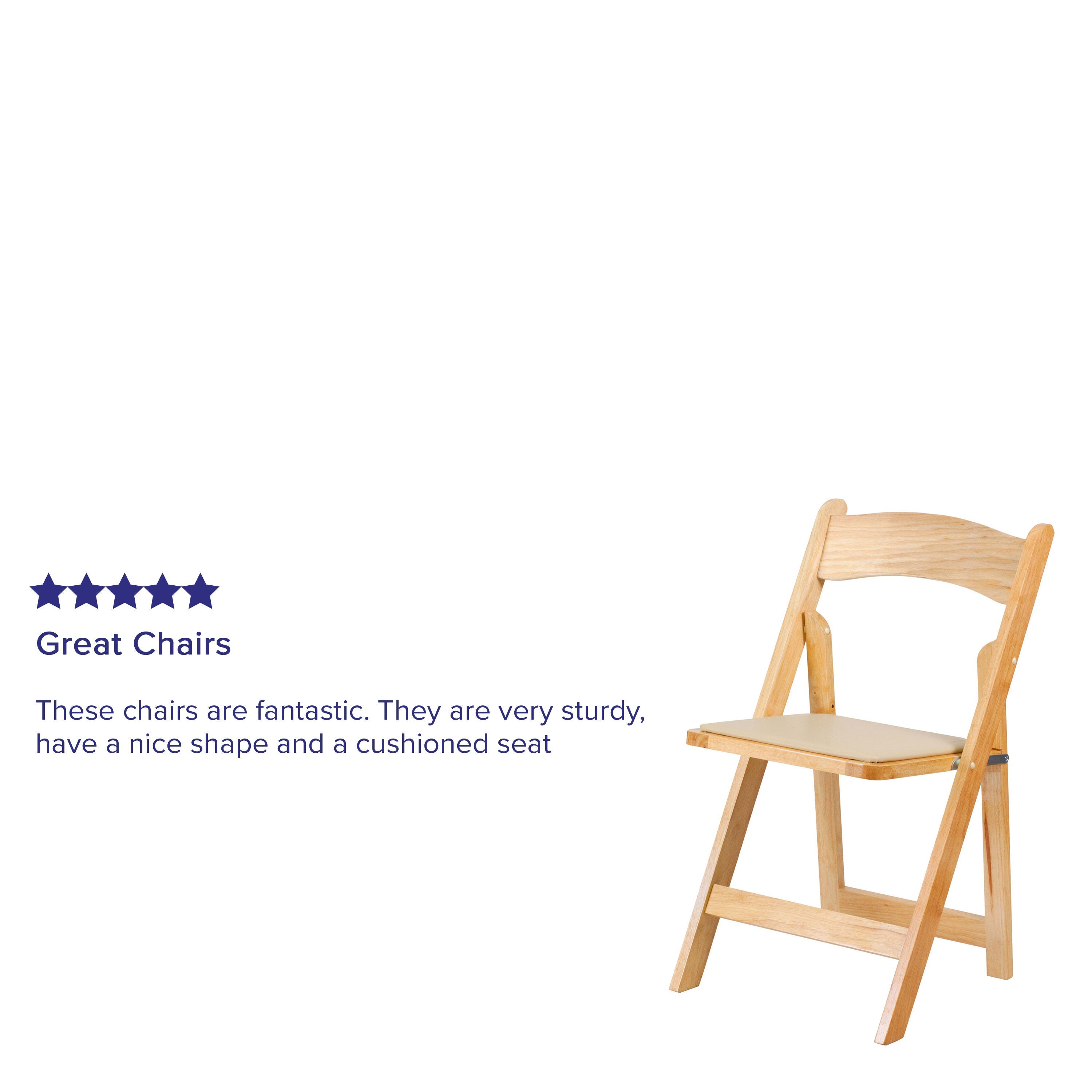 Series Wood Folding Chair with Vinyl Padded Seat