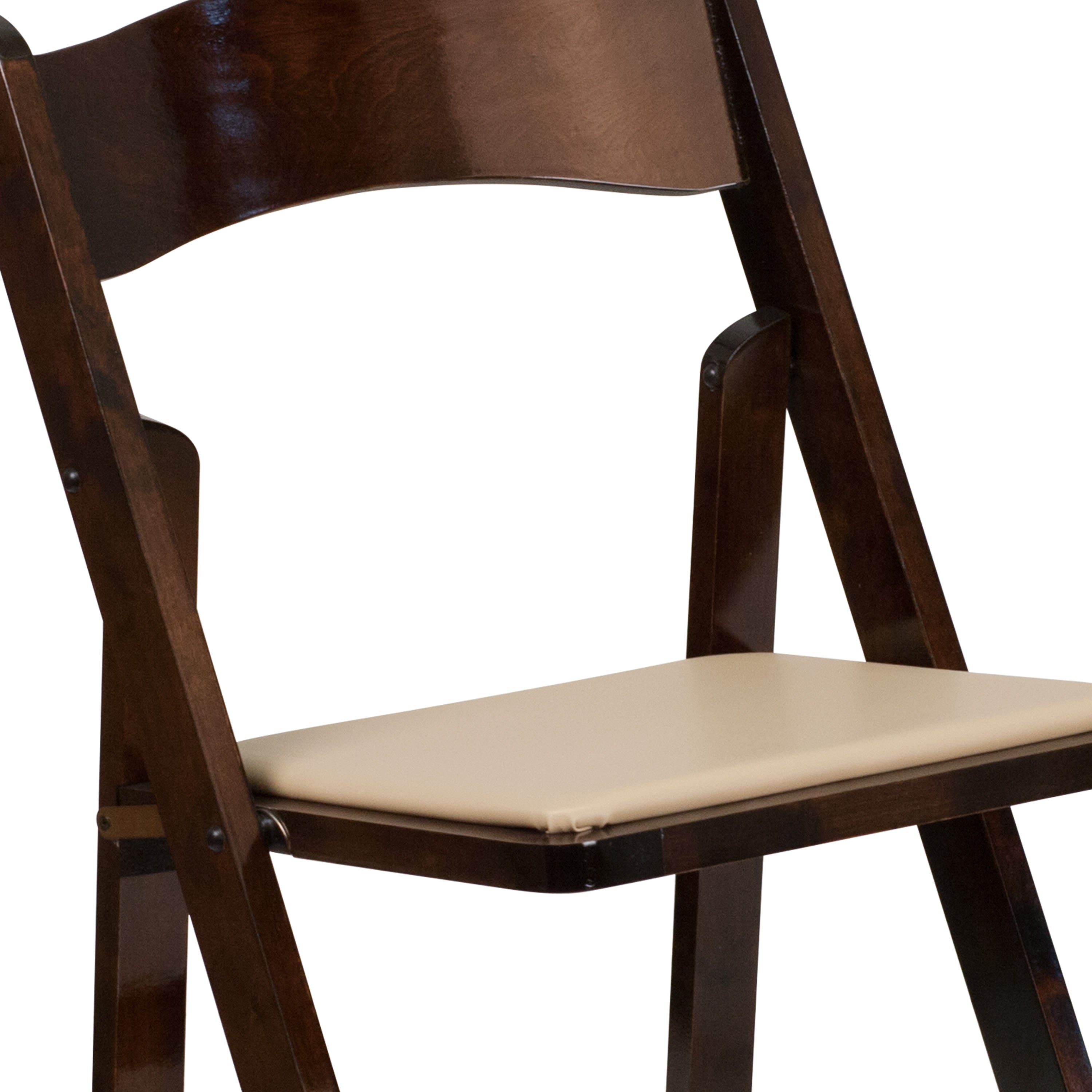 Series Wood Folding Chair with Vinyl Padded Seat