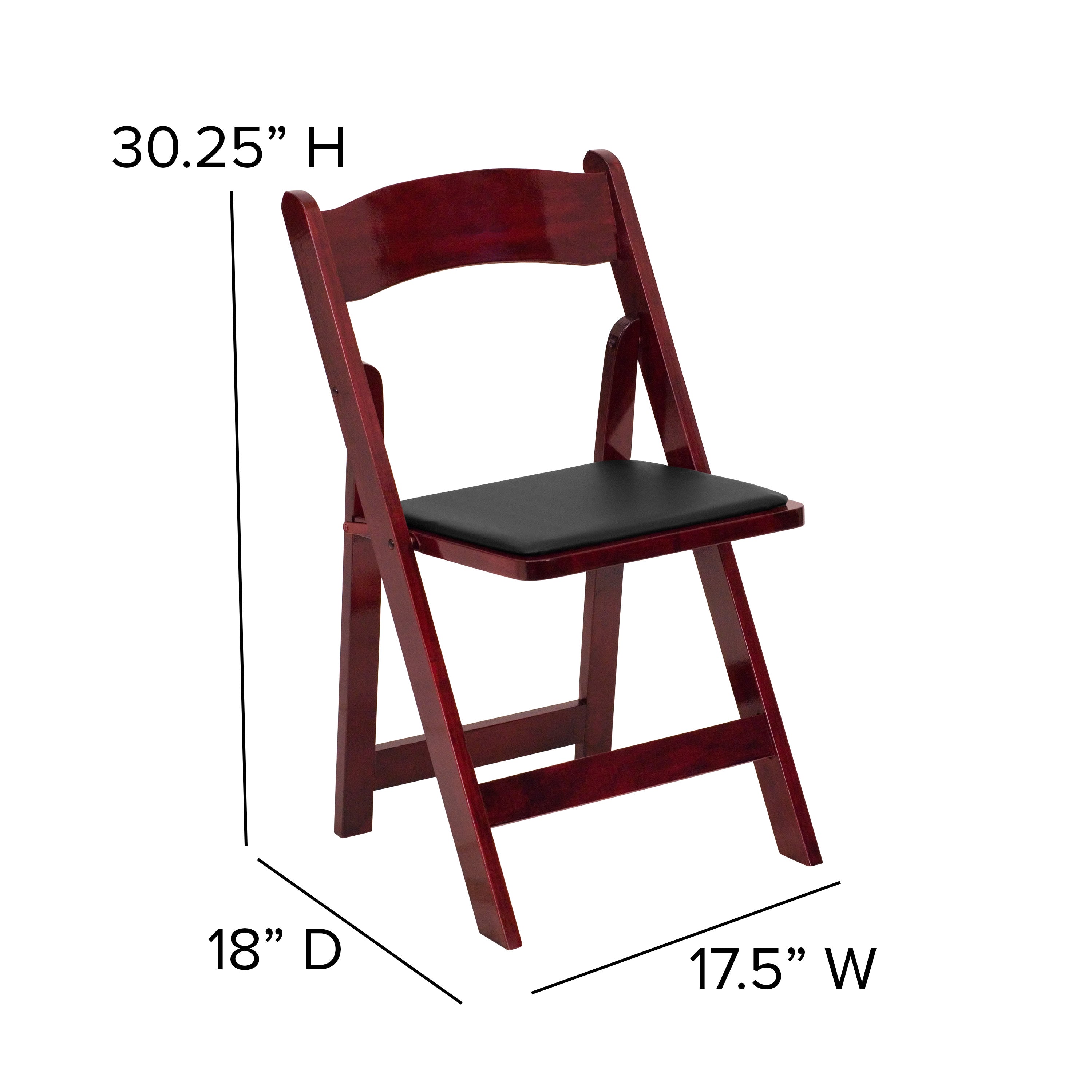Series Wood Folding Chair with Vinyl Padded Seat