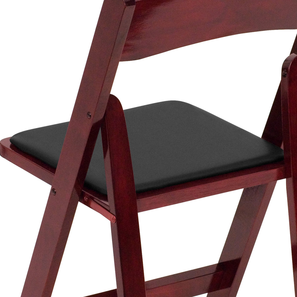 Series Wood Folding Chair with Vinyl Padded Seat
