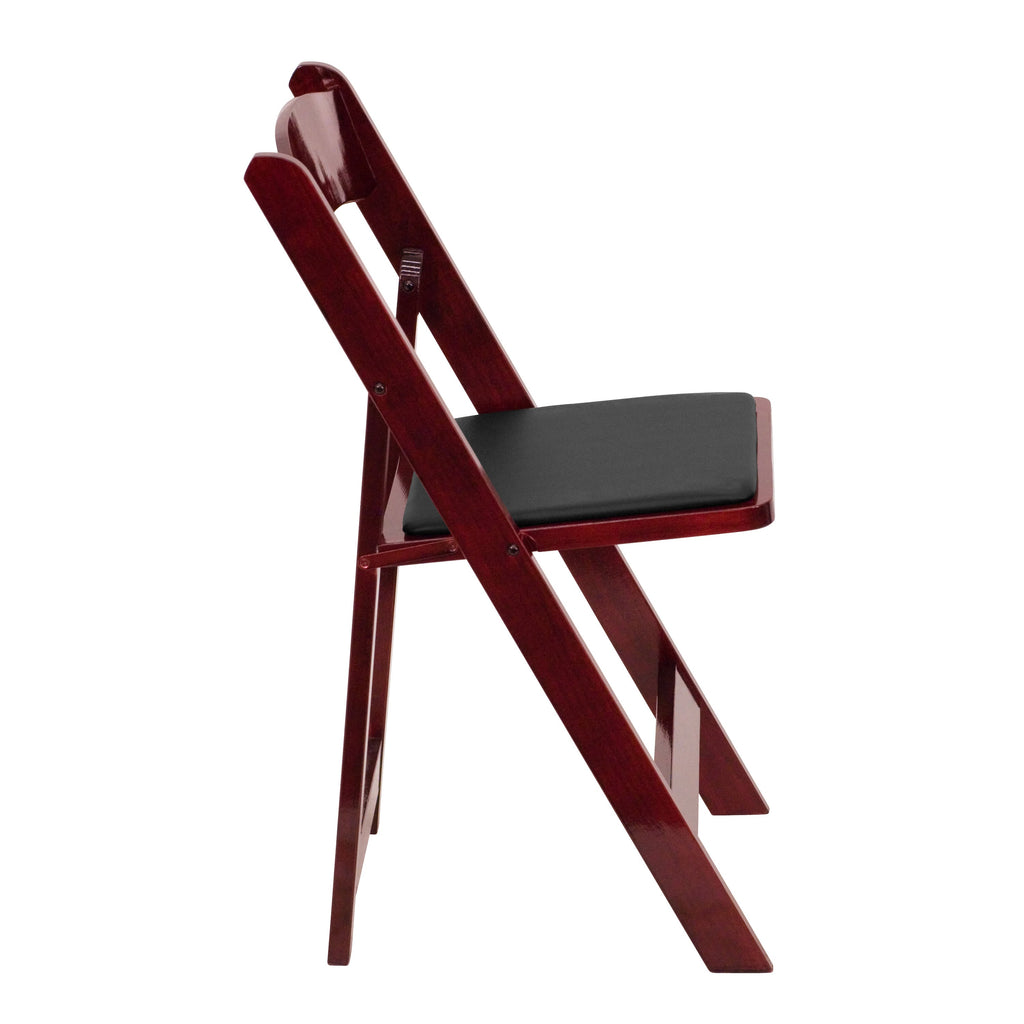 Series Wood Folding Chair with Vinyl Padded Seat