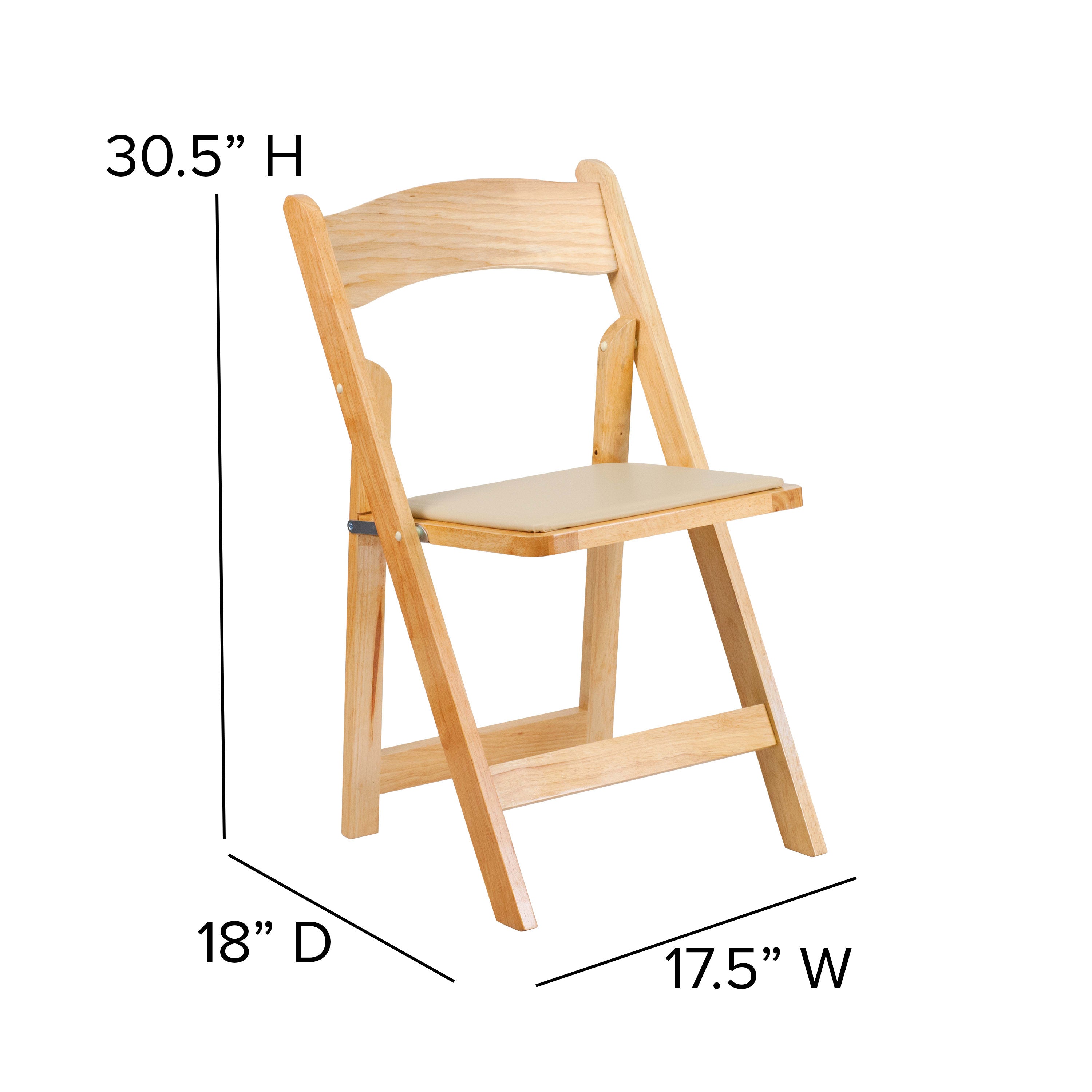 Series Wood Folding Chair with Vinyl Padded Seat