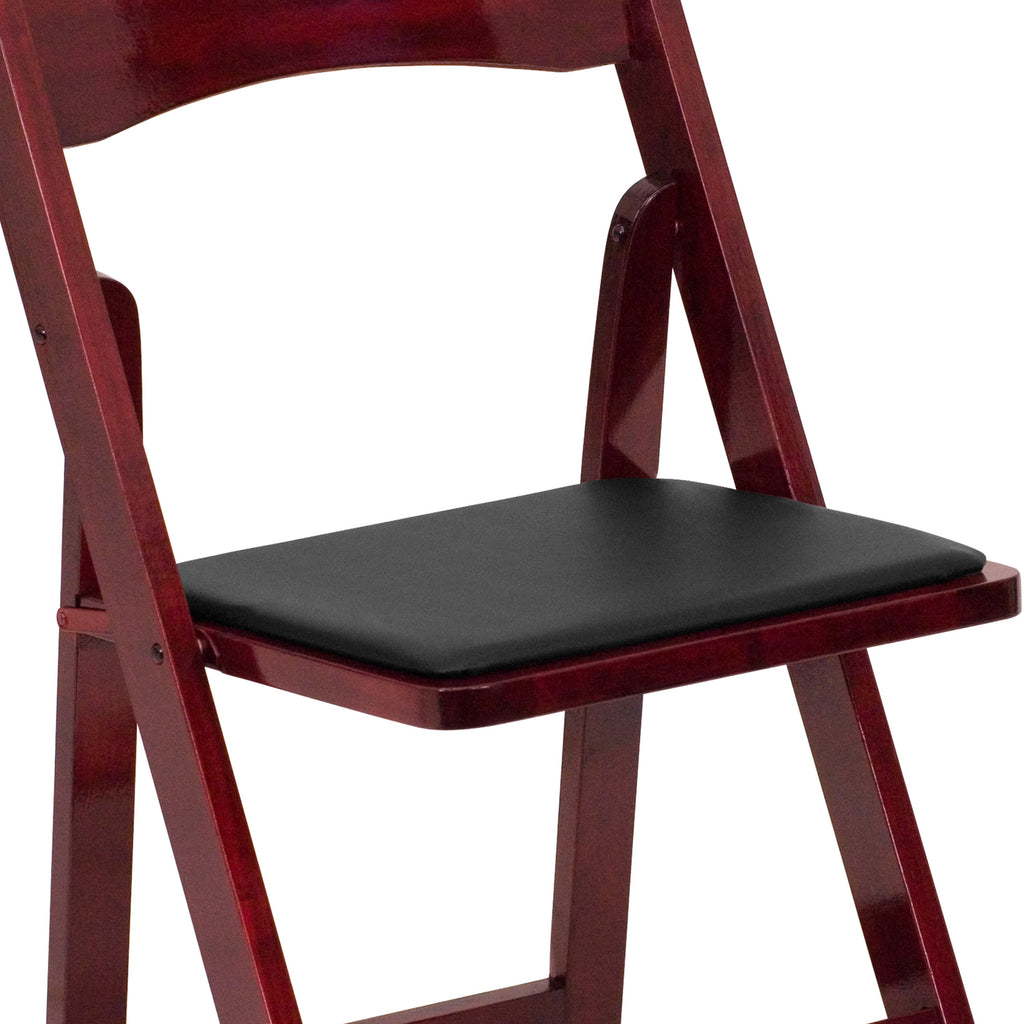 Series Wood Folding Chair with Vinyl Padded Seat