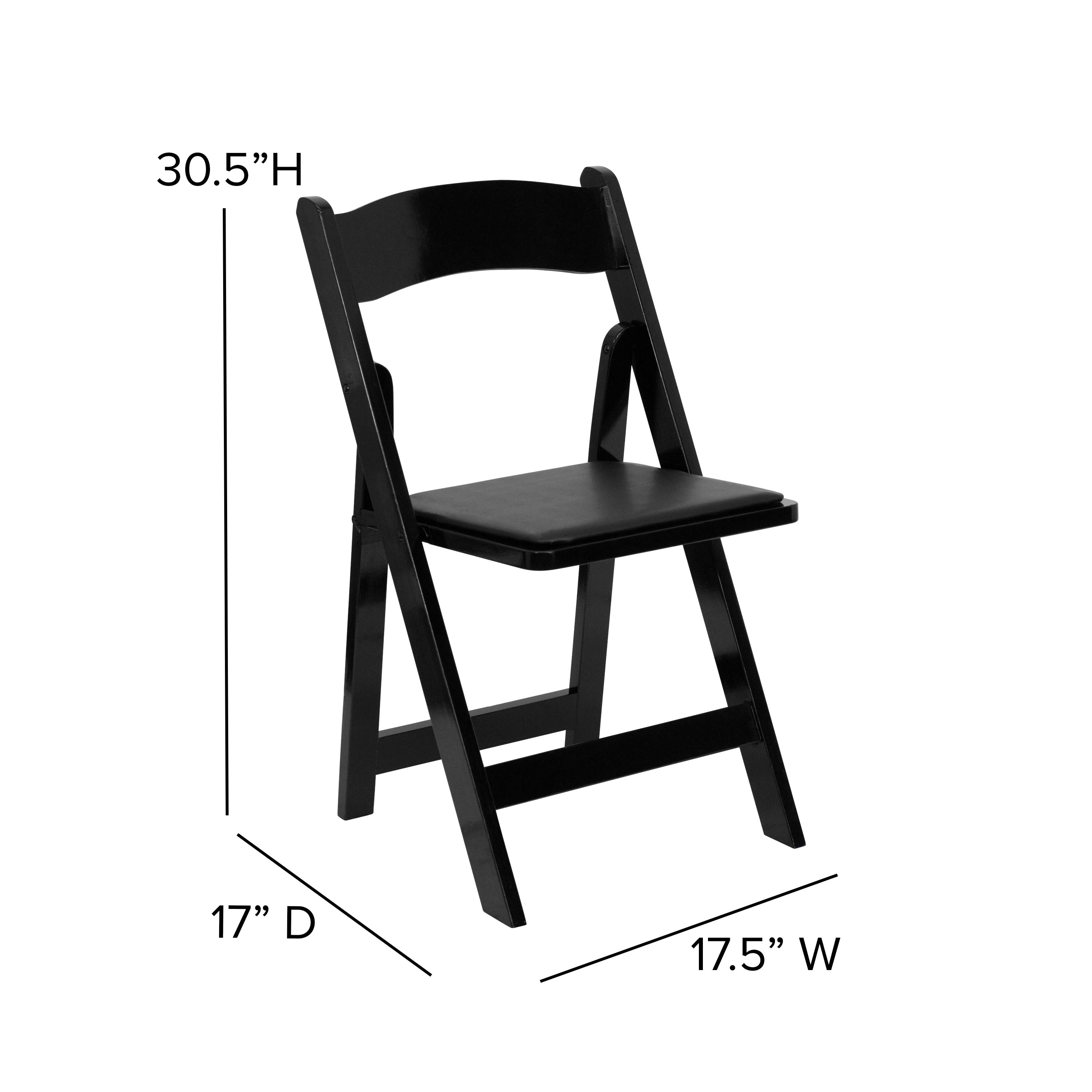 Series Wood Folding Chair with Vinyl Padded Seat