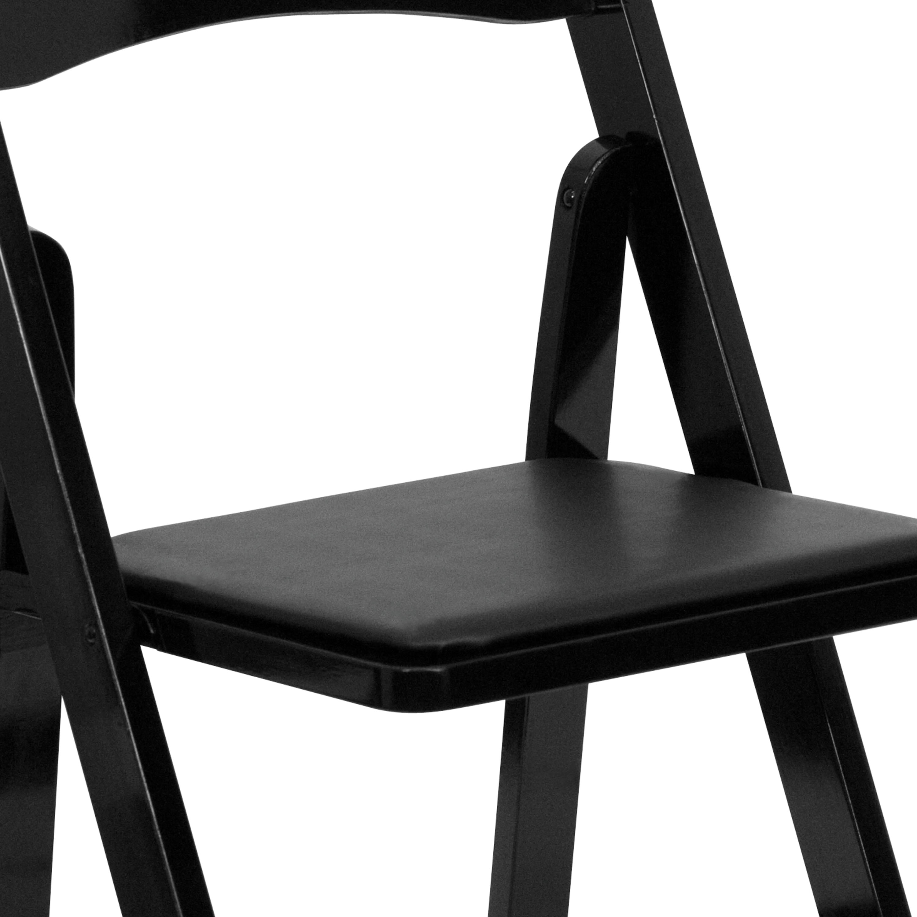 Series Wood Folding Chair with Vinyl Padded Seat