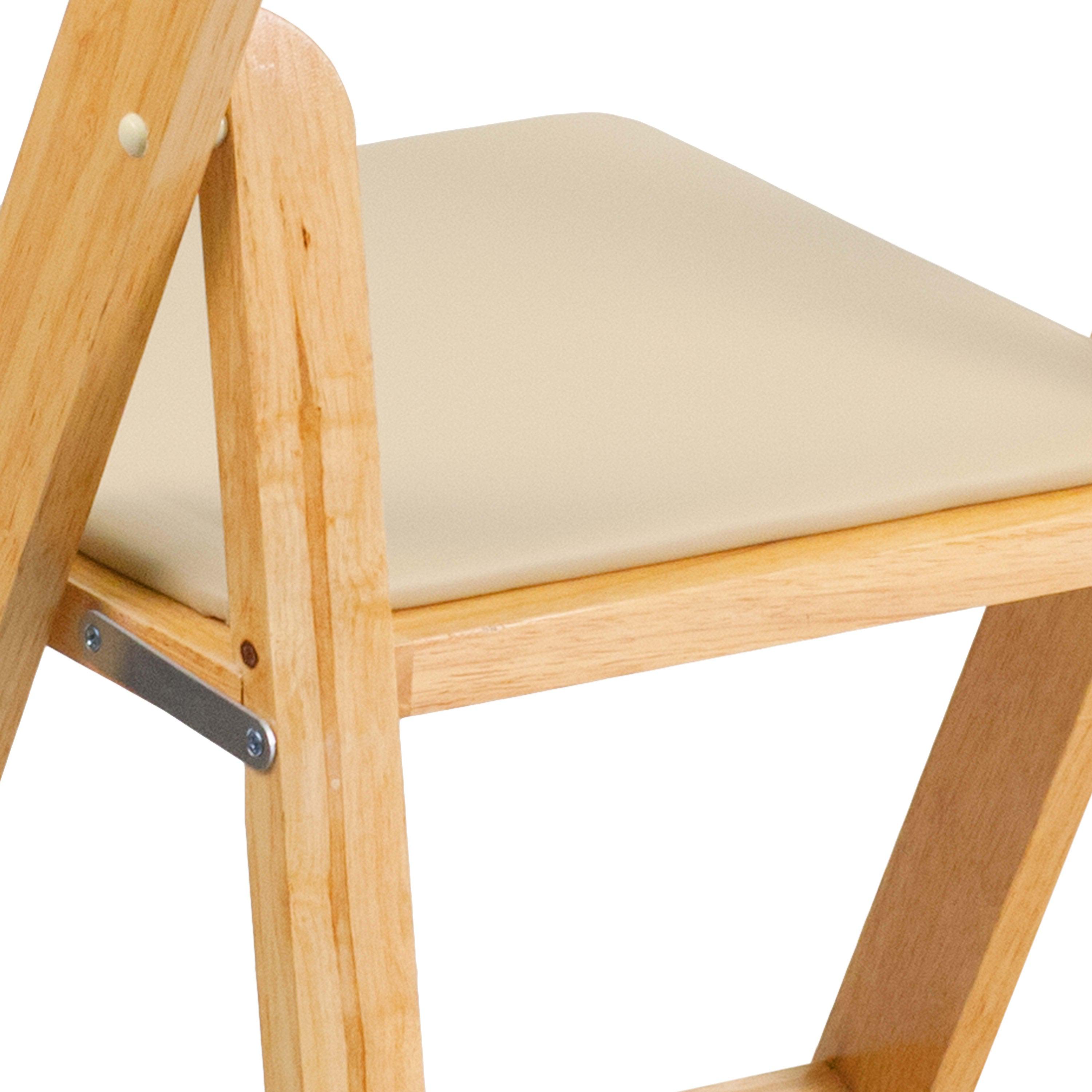 Series Wood Folding Chair with Vinyl Padded Seat